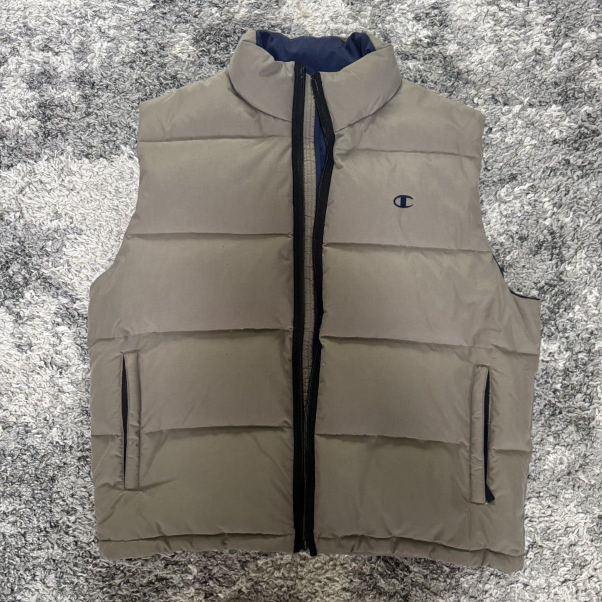 Champion Vintage Champion Beige Puffer Vest Size US XXL / EU 58 / 5 - 1 Thumbnail