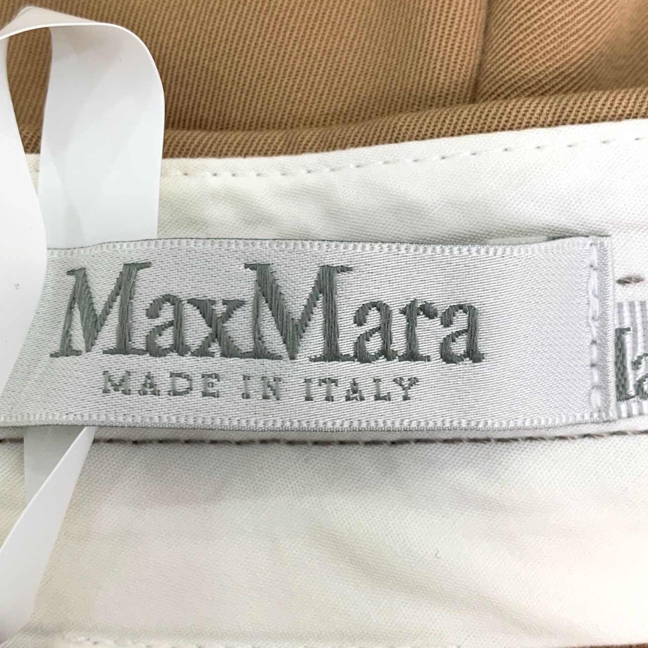 Maxmara Button-Detail Camel Wool Straight-Leg Trousers (Size