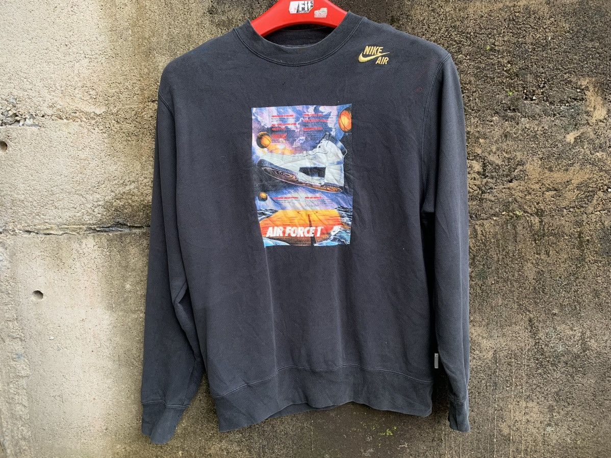 Nike × Vintage Y2K NIKE AIR SWEATSHIRT RARE DESIGN OVERALL FADED Size US L / EU 52-54 / 3 - 1 Thumbnail
