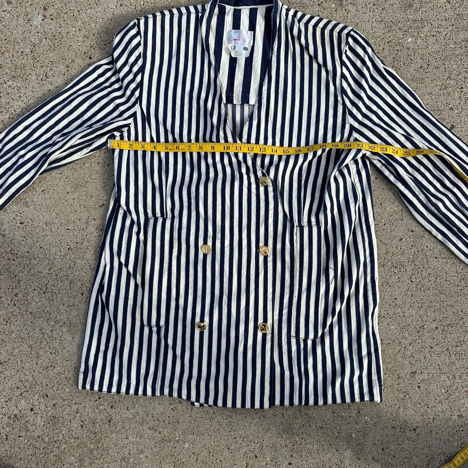 & Other Stories VINTAGE LADIES DOUBLE BREAST GENE EWING DENIM LOOK Size L / US 10 / IT 46 - 2 Thumbnail