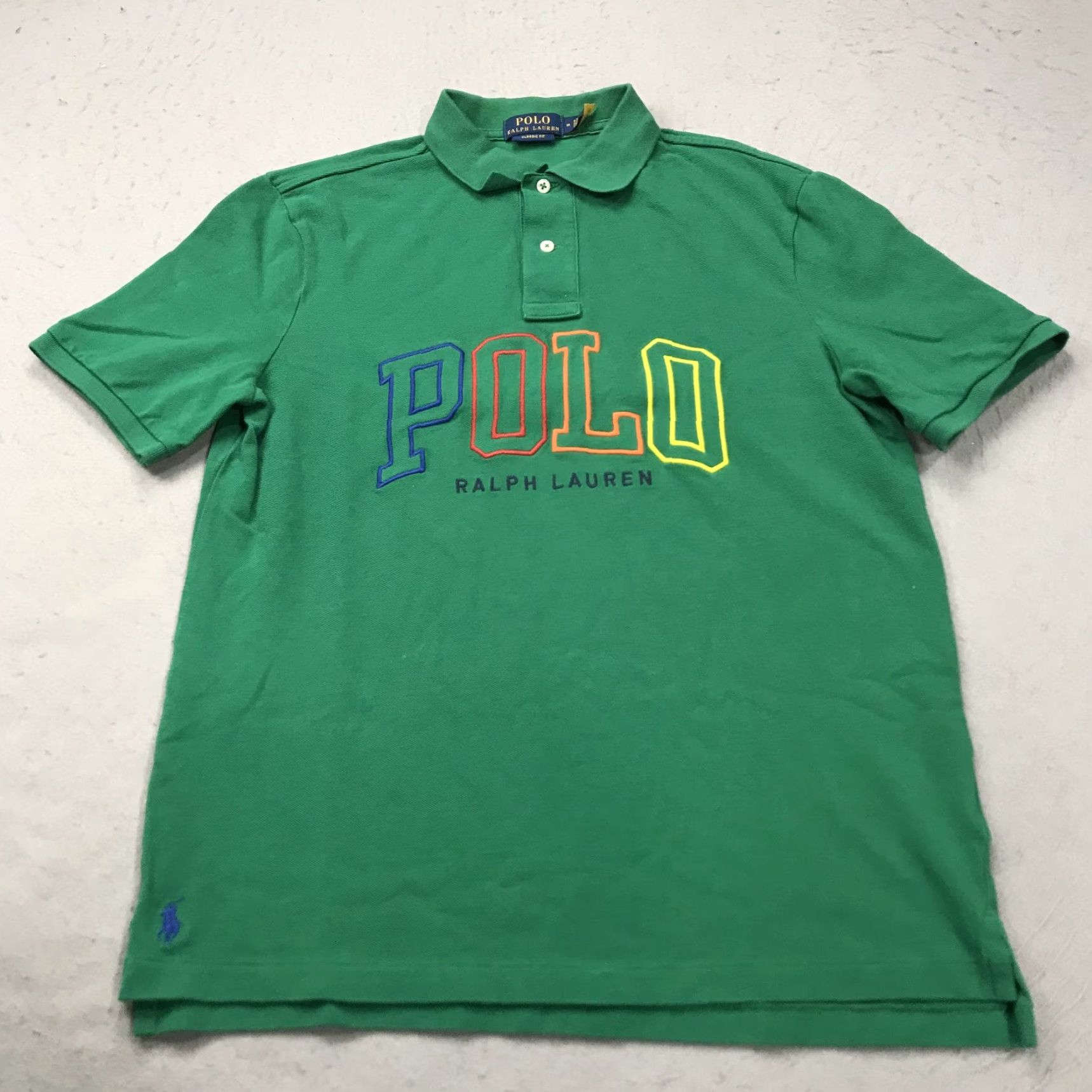Polo Ralph Lauren Polo Ralph Lauren Polo Shirt Mens Medium Green Classic Fit Logo Pique Button Short Sleeve Collared Casual All Seasons Golf Classic Vintage: No Size US M / EU 48-50 / 2 - 2 Thumbnail