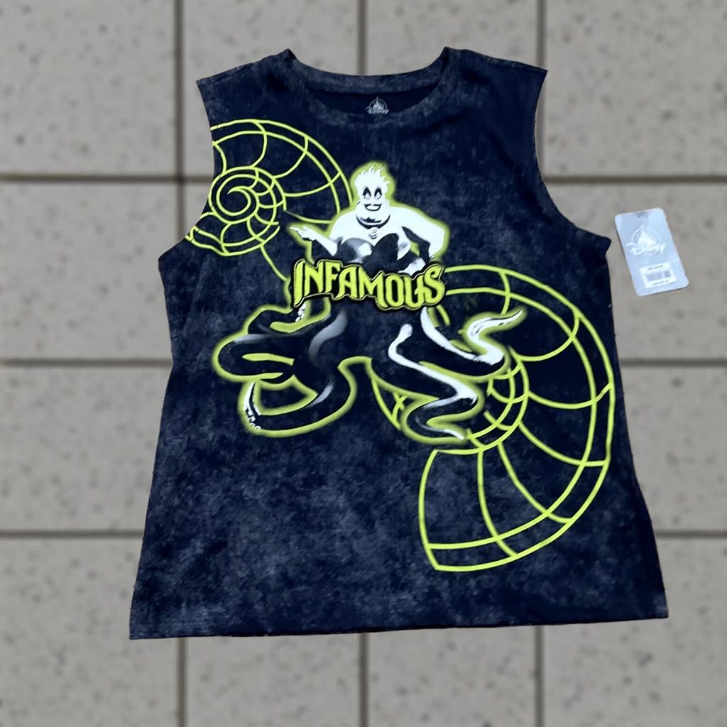 Disney DISNEY INFAMOUS Tank Top Women XS Ursula Sea Witch Graphic Little Mermaid Gray XS Womens Tank 90s Theme Cartoon Movie Princess Girls Size XS / US 0-2 / IT 36-38 - 1 Thumbnail