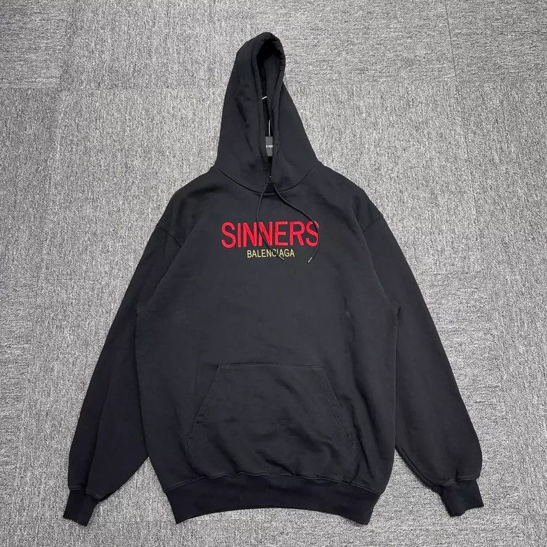 Balenciaga Sinners Embroidered Letter Hoodie -DMC