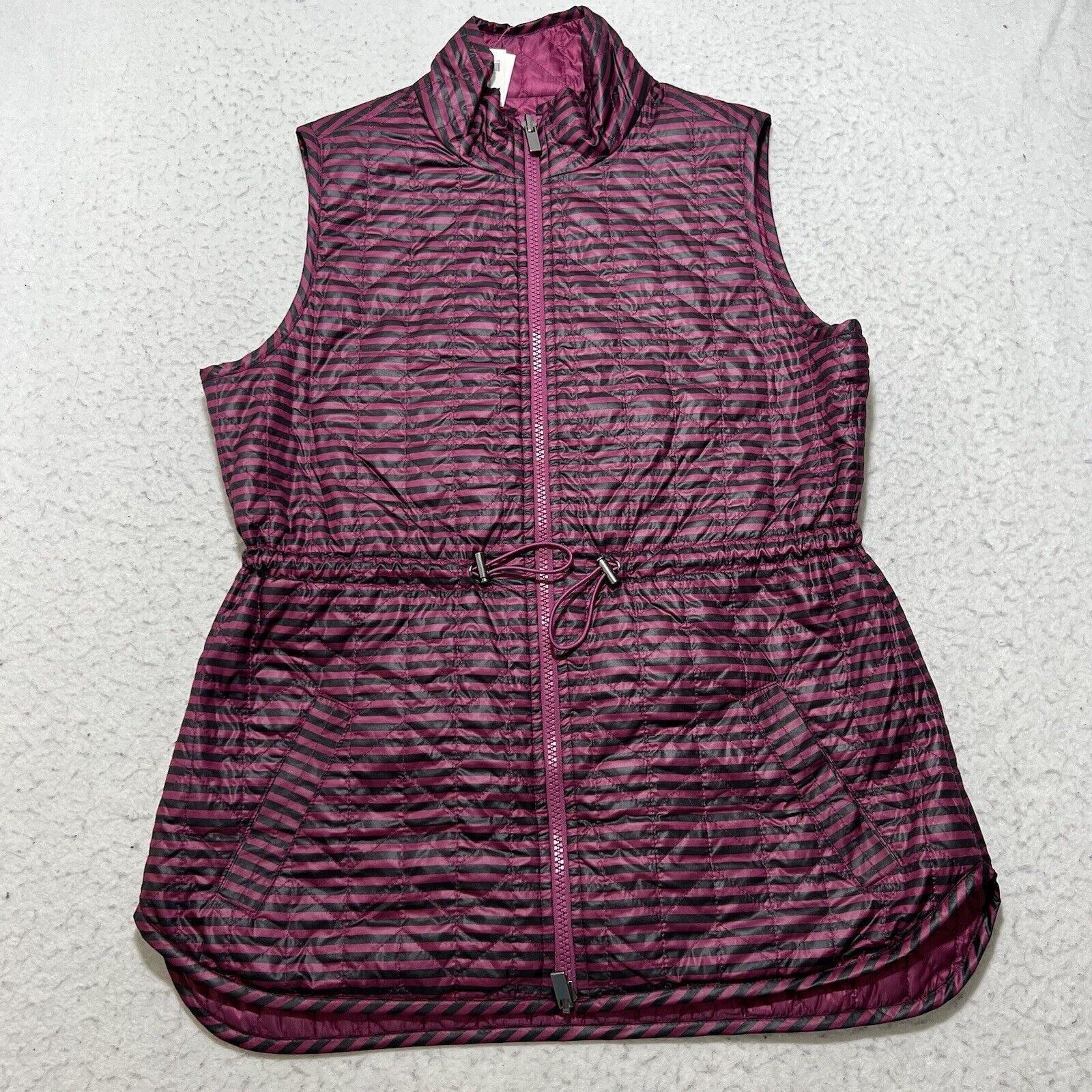 Chicos Chico's 00P Reversible Vest Purple Sleeveless Jacket Pockets Size XXS / US 00 / IT 34 - 4 Thumbnail