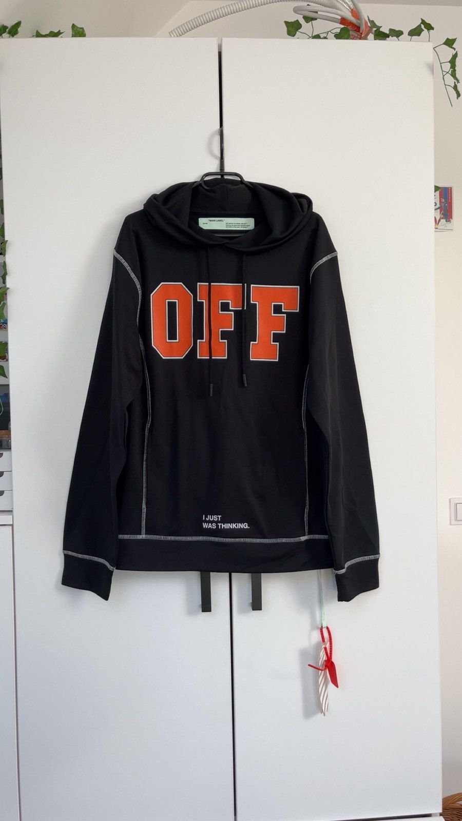 Off-White Off-White "I JUST WAS THINKING" Varsity Logo Hoodie Size US L / EU 52-54 / 3 - 2 Thumbnail