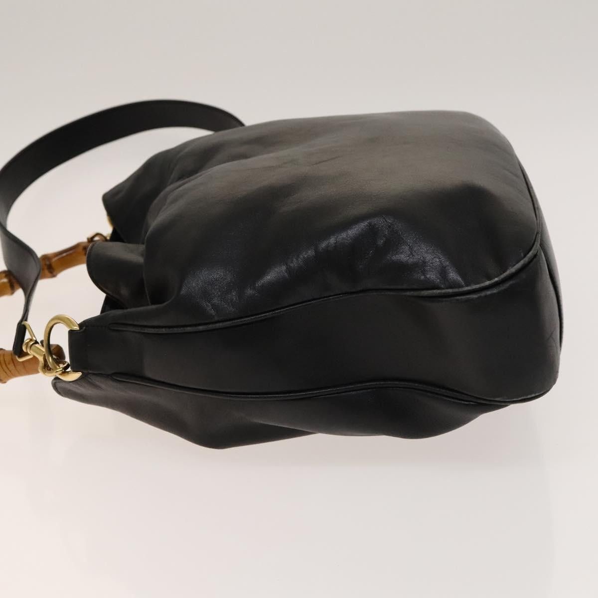Gucci GUCCI Bamboo Shoulder Bag Leather Black Gold 001 001 Size ONE SIZE - 5 Thumbnail