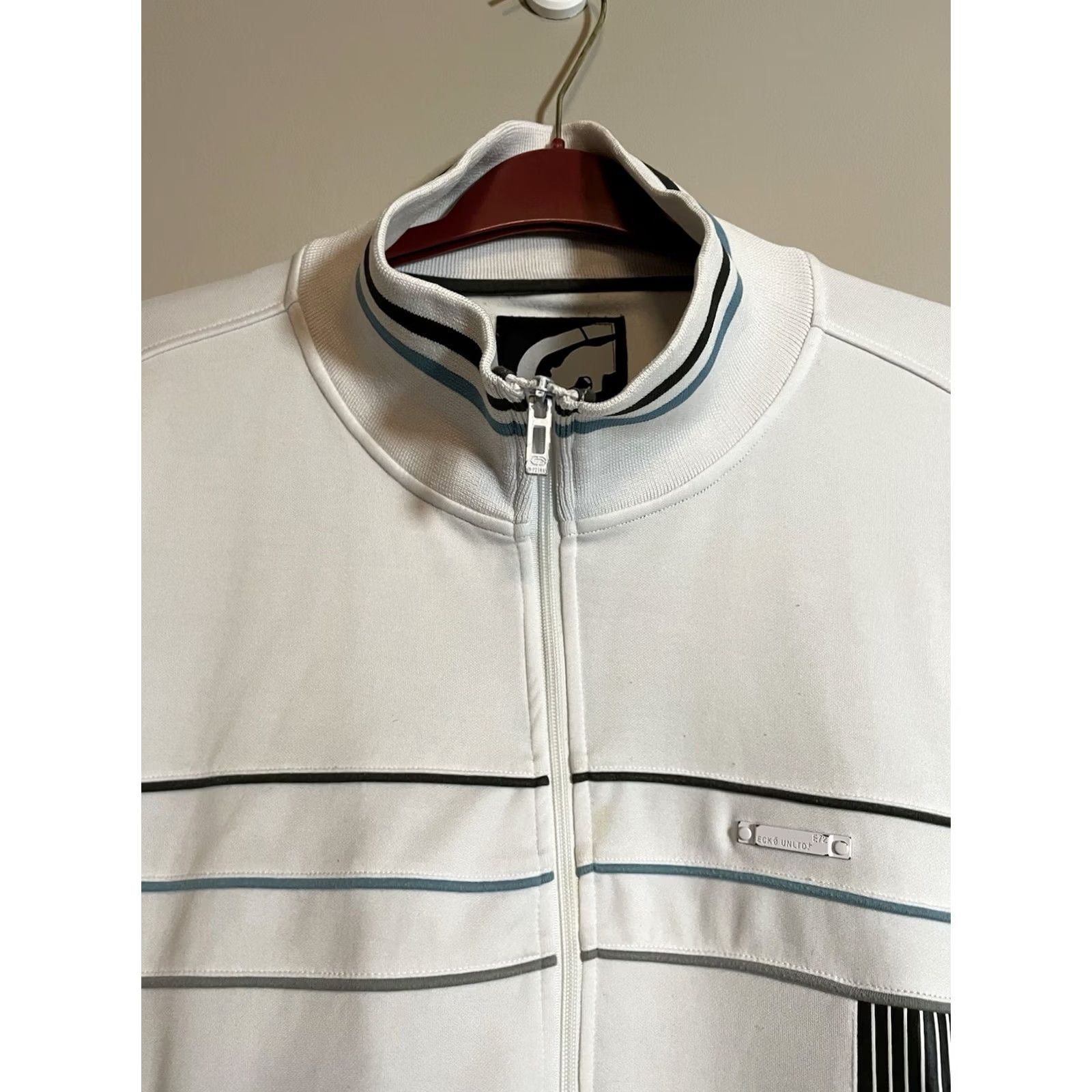 Ecko Unltd. VINTAGE Ecko Unltd Track Jacket White Striped Zip 5XL Men Full Zip Sweatshirt Hip Hop Street Size US XXL / EU 58 / 5 - 4 Thumbnail