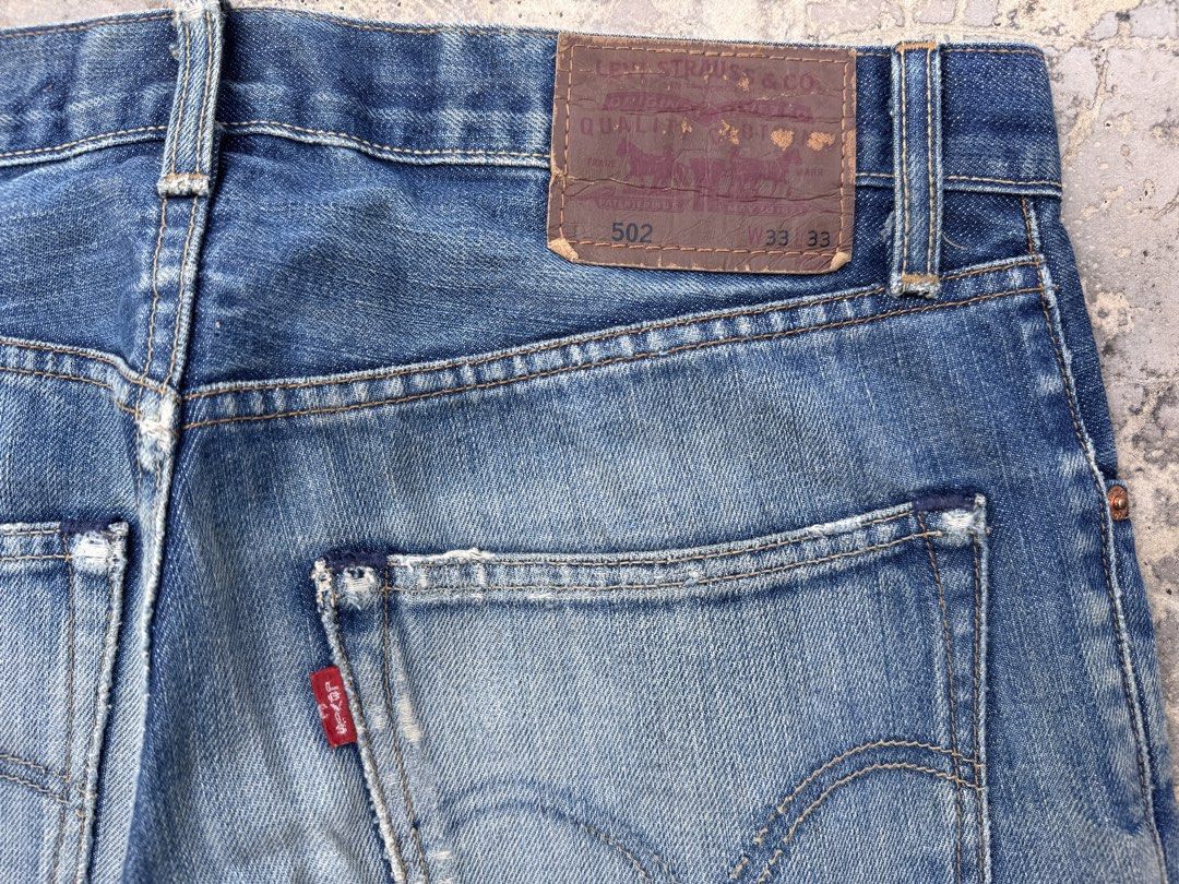 Levi's Vintage Levi's 502 Distressed Jeans ( SIZE 34 ) Size US 34 / EU 50 - 8 Thumbnail