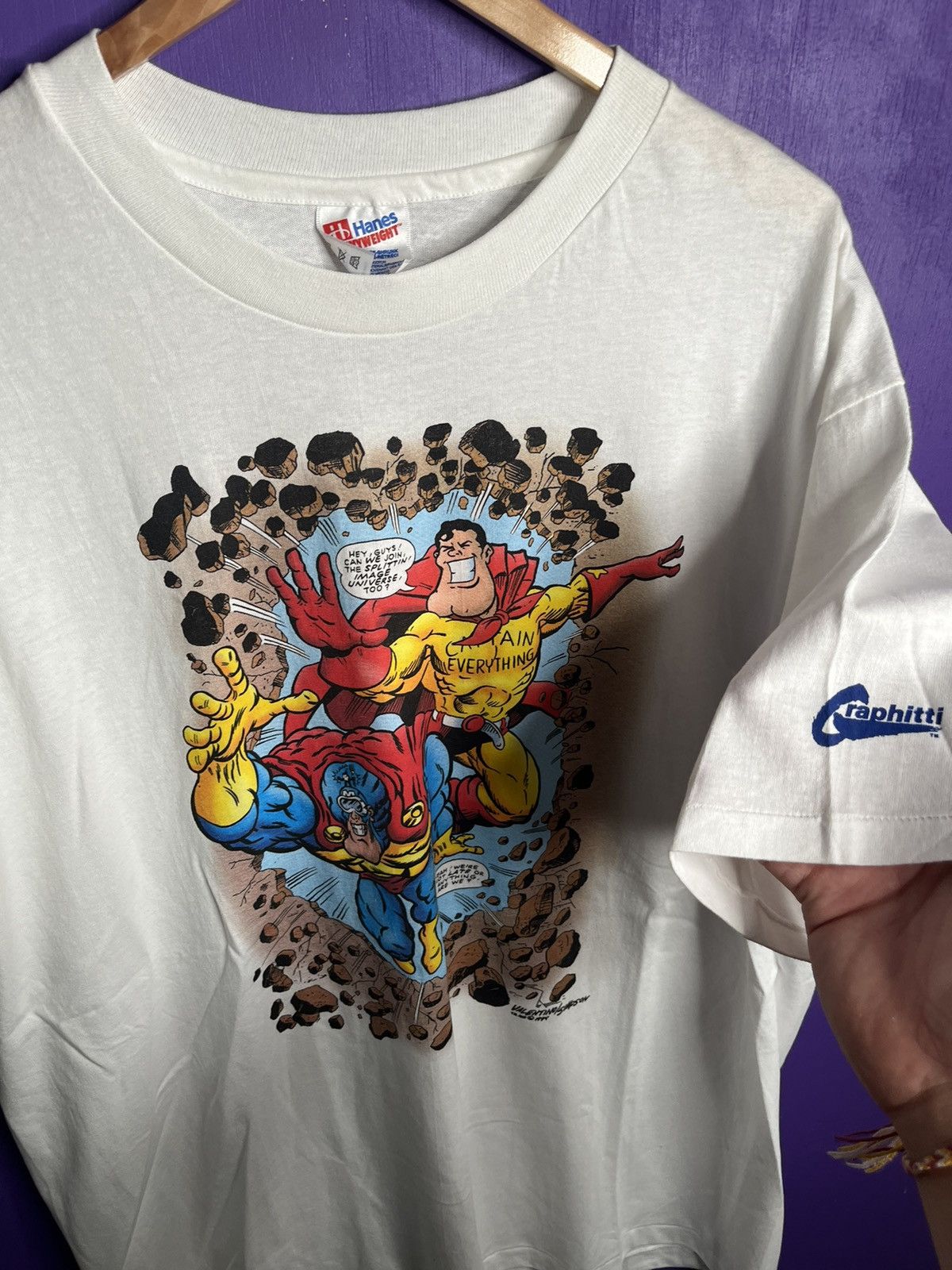 Vintage Vintage 1994 Graphitti captain everything t-shirt Size US XL / EU 56 / 4 - 3 Thumbnail