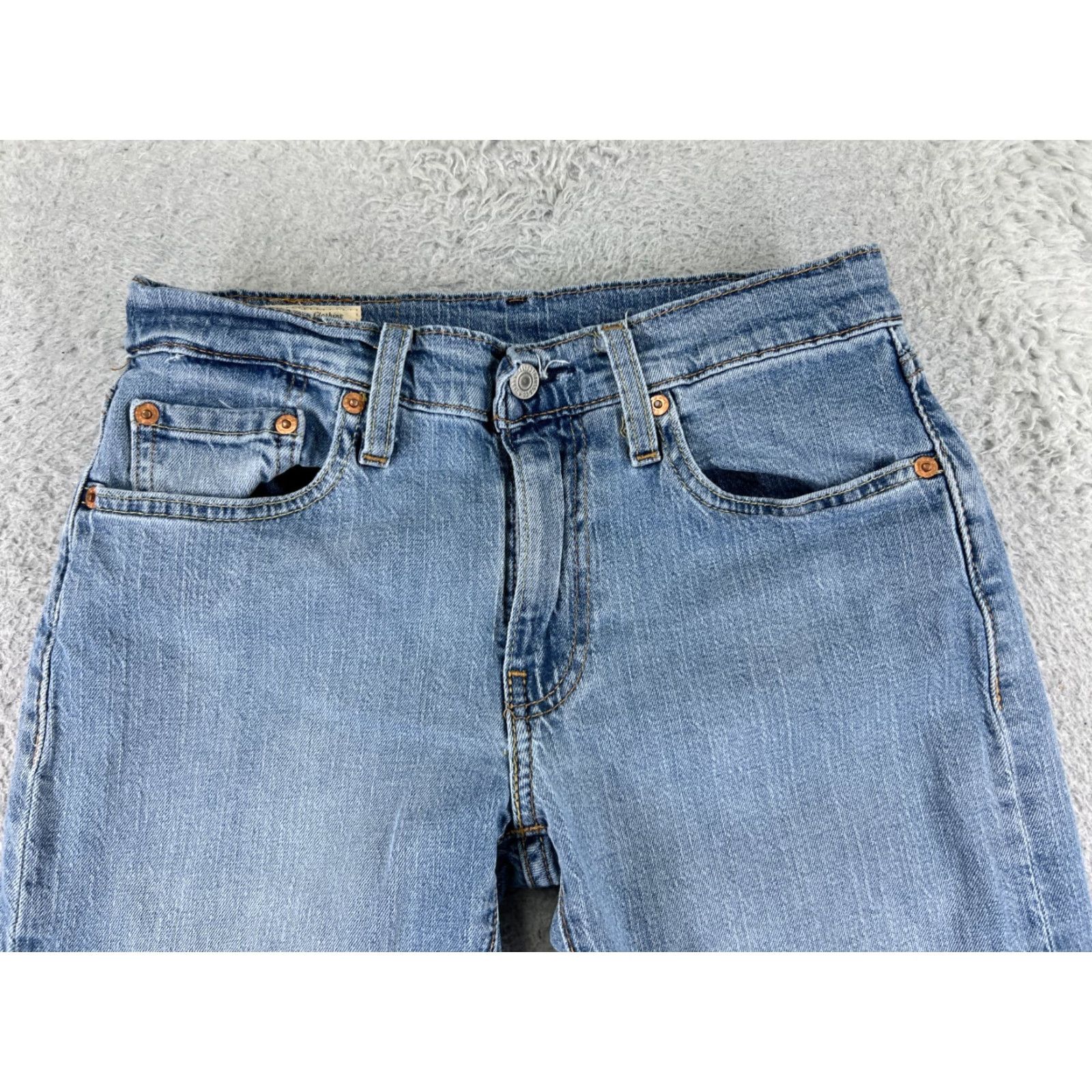 Levi's Levi's Jeans Men Slim 28 Blue Denim 502 Cotton Blend Straight 5-Pocket Zip Inseam 28 Years Vintage No Size US 28 / EU 44 - 4 Thumbnail