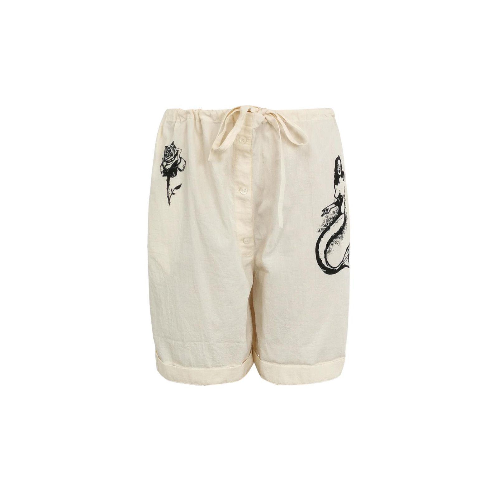 Prada Mermaid Graphic Cotton Shorts 0089