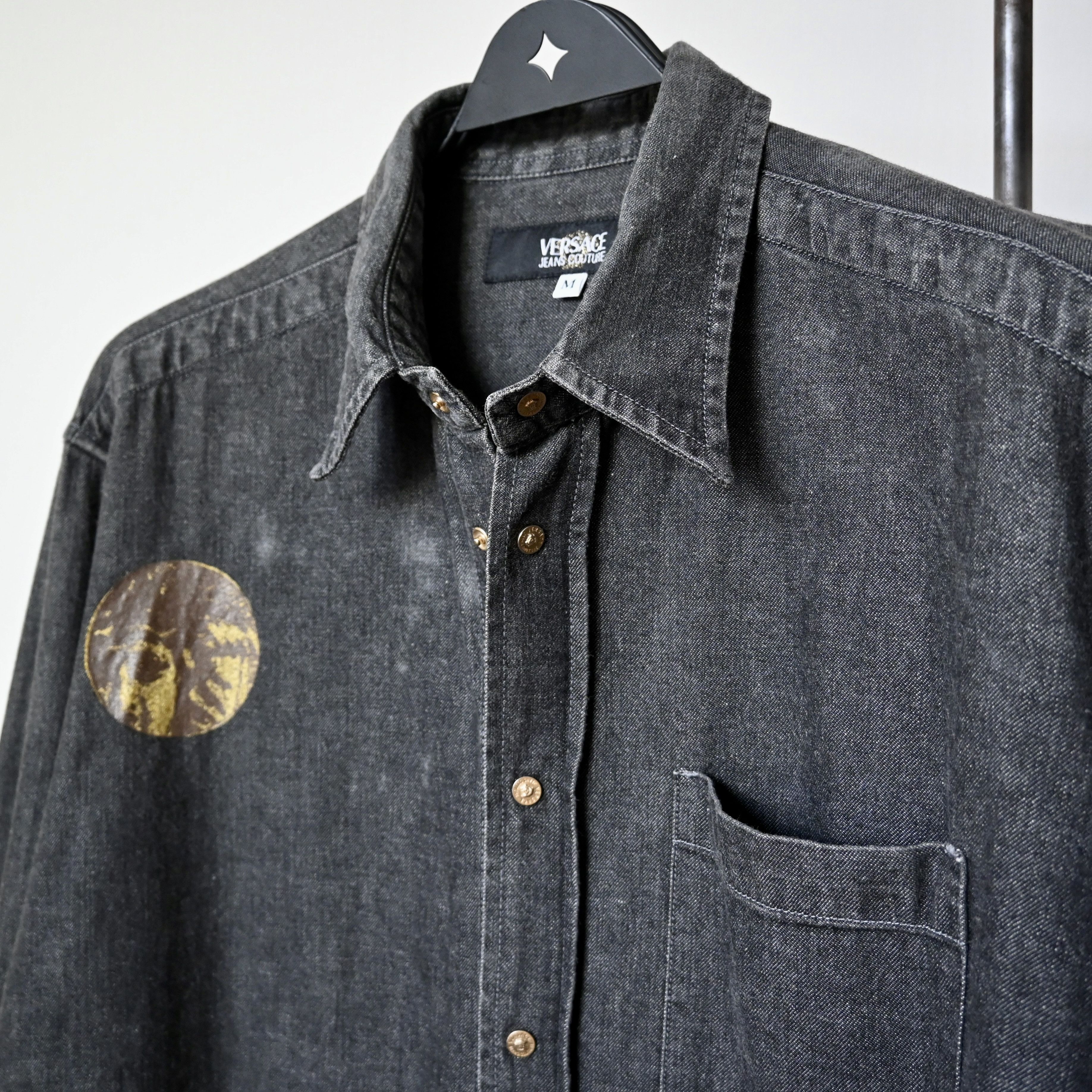 Versace Jeans Couture VTG 2000s VERSACE JEANS COUTURE denim shirt made in Italy Size US M / EU 48-50 / 2 - 11 Thumbnail