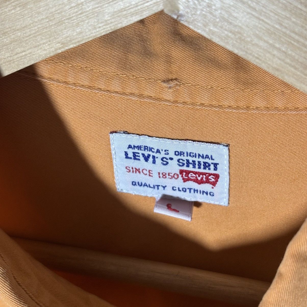 Levi's Vintage Clothing Levis vintage shirt button up USA orange cotton large Size US L / EU 52-54 / 3 - 4 Thumbnail