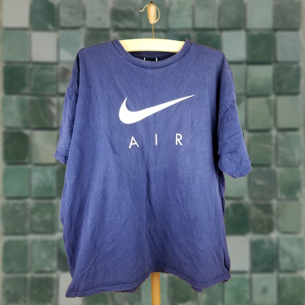 Nike VINTAGE 90' Nike Air Navy Heavy Cotton Boxy T-Shirt XXLARGE Mens Size US XXL / EU 58 / 5 - 1 Thumbnail