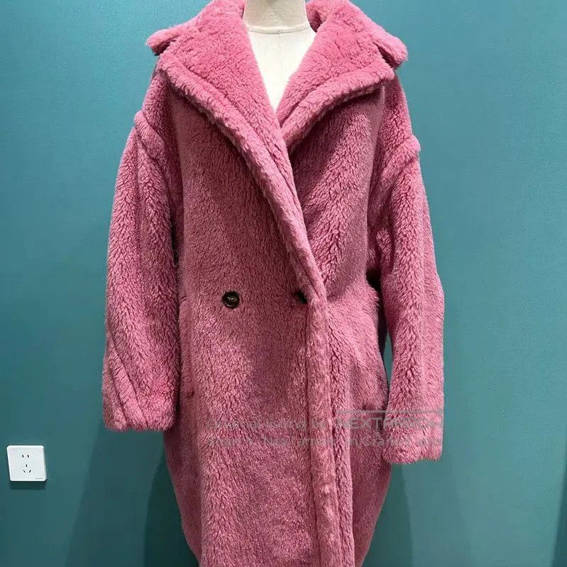 Max Mara MaxMara Pink Alpaca Wool Long Coat . Size M / US 6-8 / IT 42-44 - 1 Thumbnail