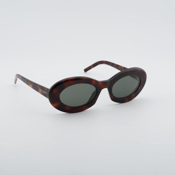 Saint Laurent Paris Saint Laurent SL 594 009 Sunglasses Havana Oval Frame Size ONE SIZE - 5 Thumbnail