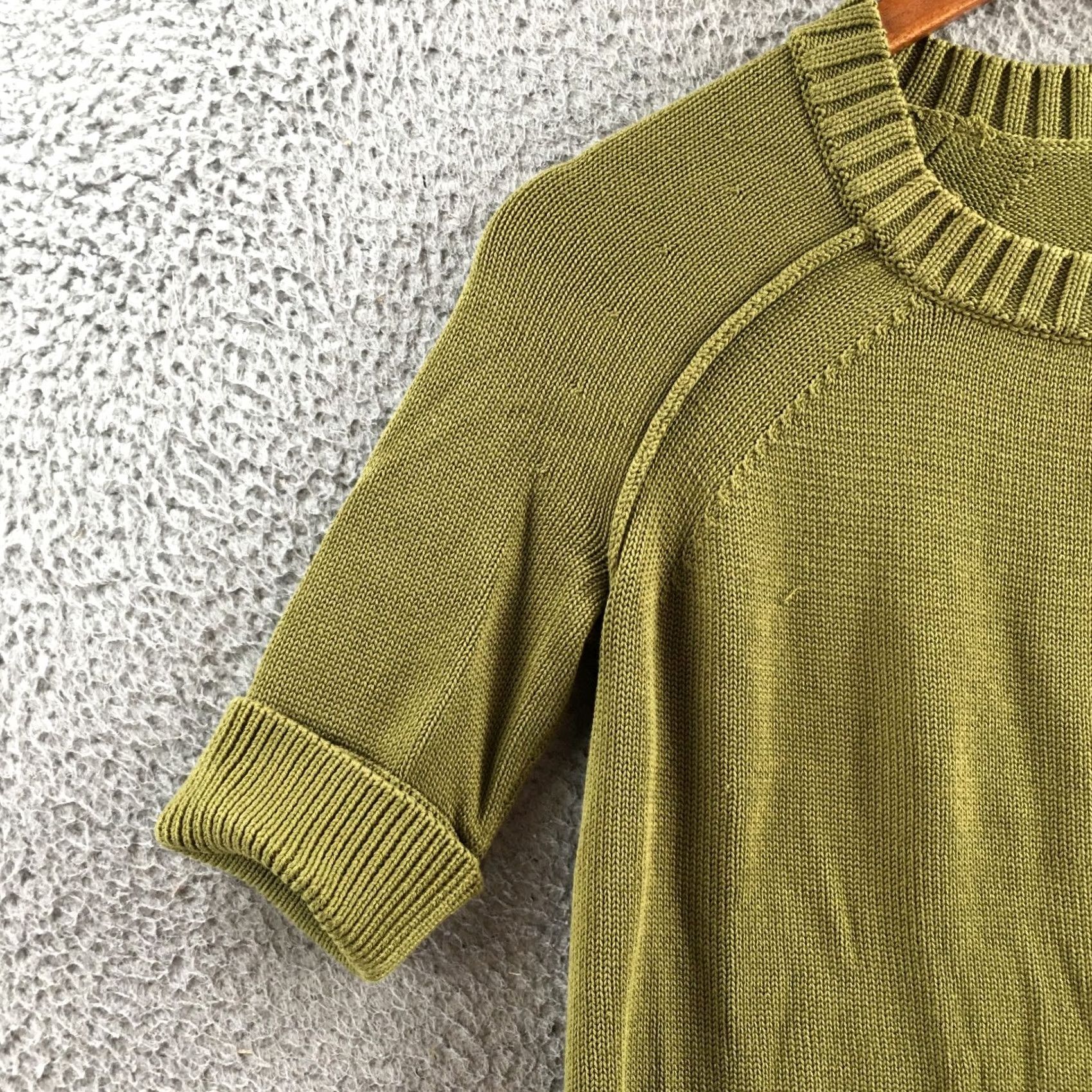 J.Crew J.Crew Sweater Top Womens XS Olive Green Short Sleeve Pullover Regular Fit Size XS / US 0-2 / IT 36-38 - 4 Thumbnail