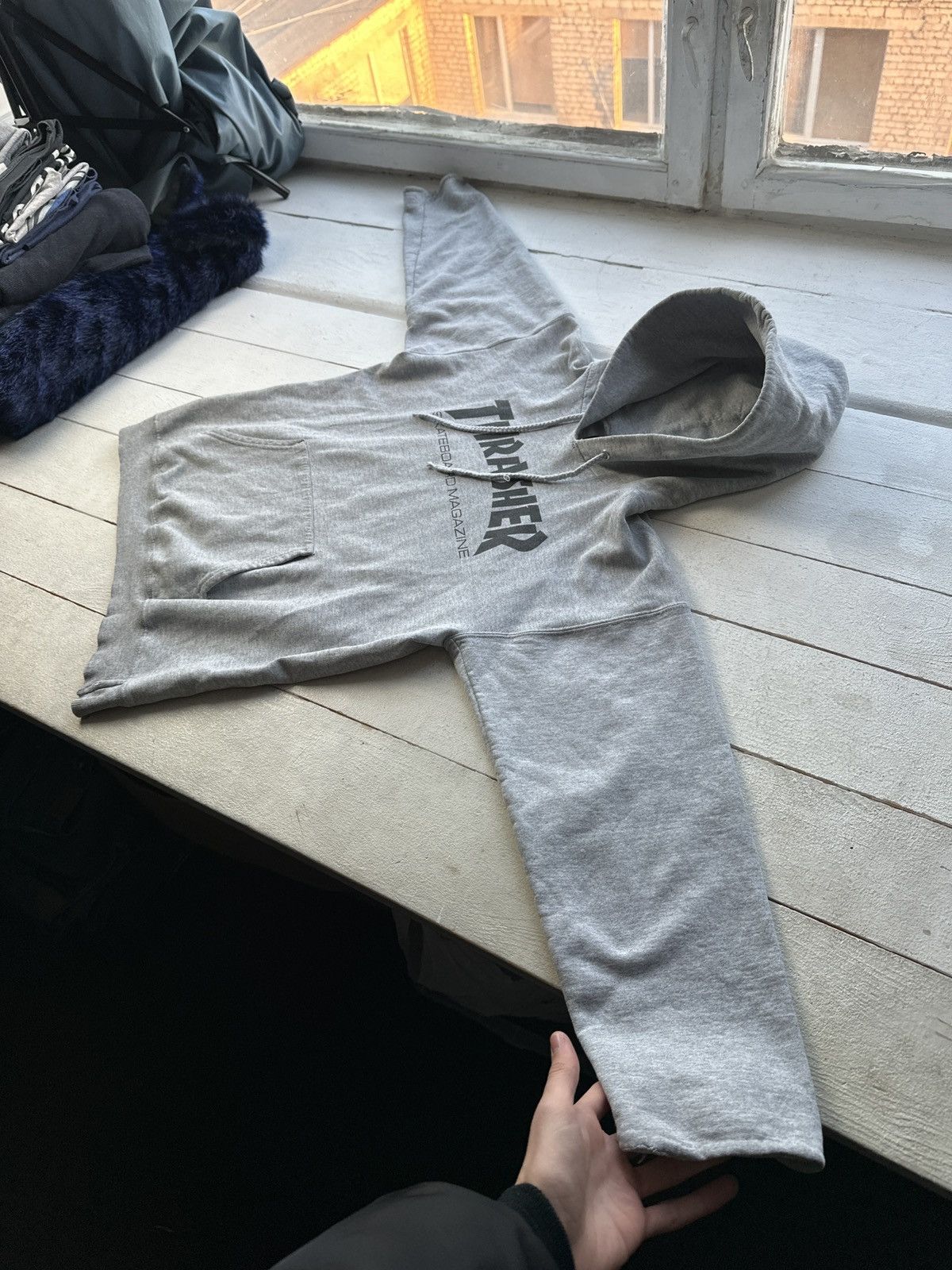 Thrasher 🚨 THRASHER BAGGY BOXY SK8 HOODIE WITH LOGO BASIC RARE Size US S / EU 44-46 / 1 - 2 Thumbnail