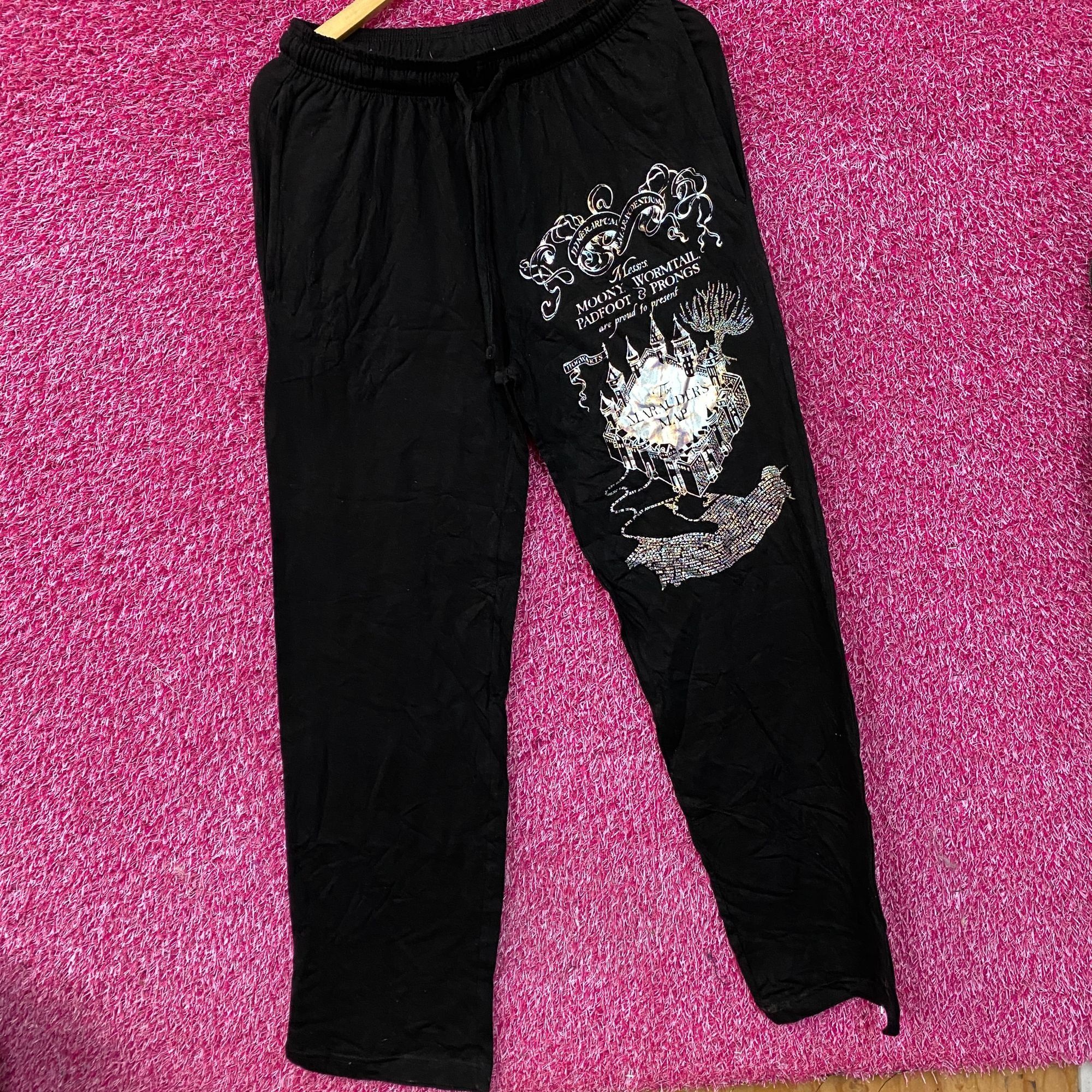 Warner Bros Harry Potter Marauder's Map Loungewear Pajama Pants XS Size 28" / US 6 / IT 42 - 3 Thumbnail