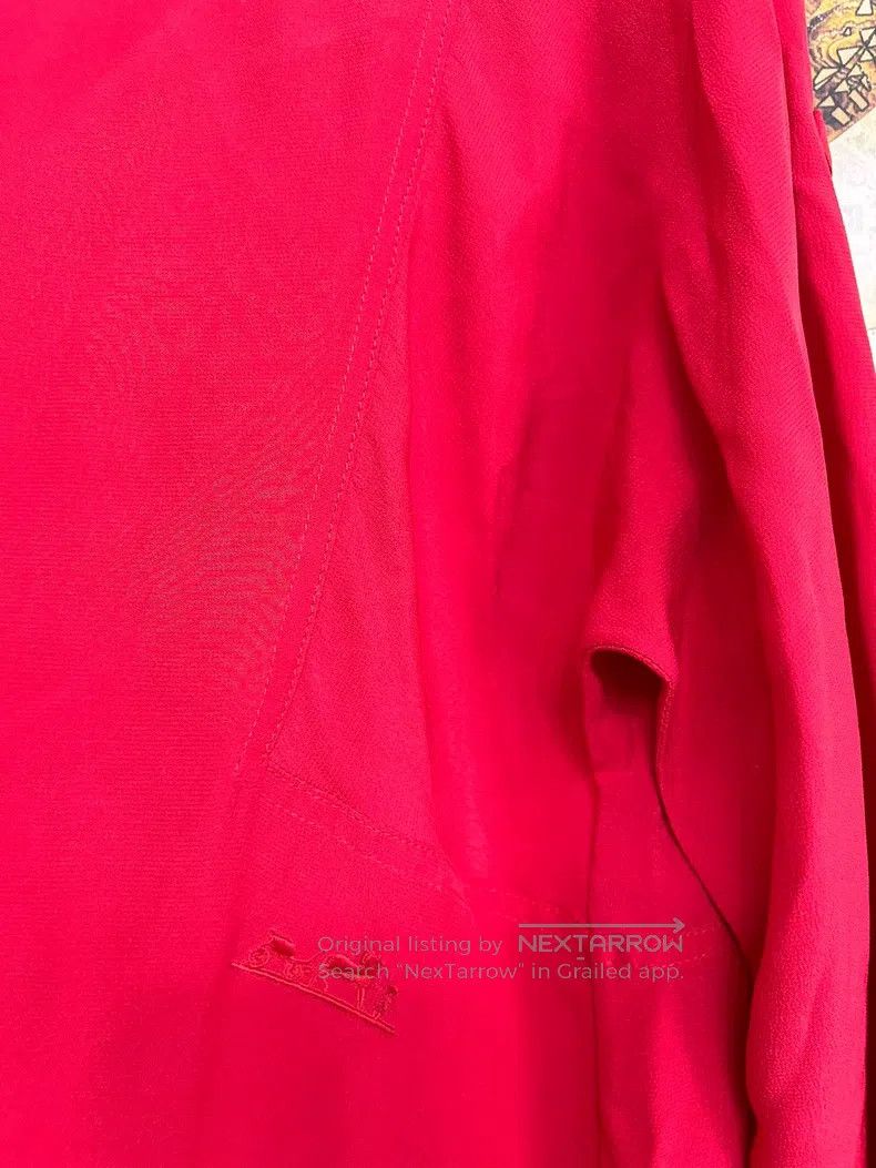 Hermes Hermes Women's red silk dress/long shirt, loose fit Size XS / US 0-2 / IT 36-38 - 9 Thumbnail