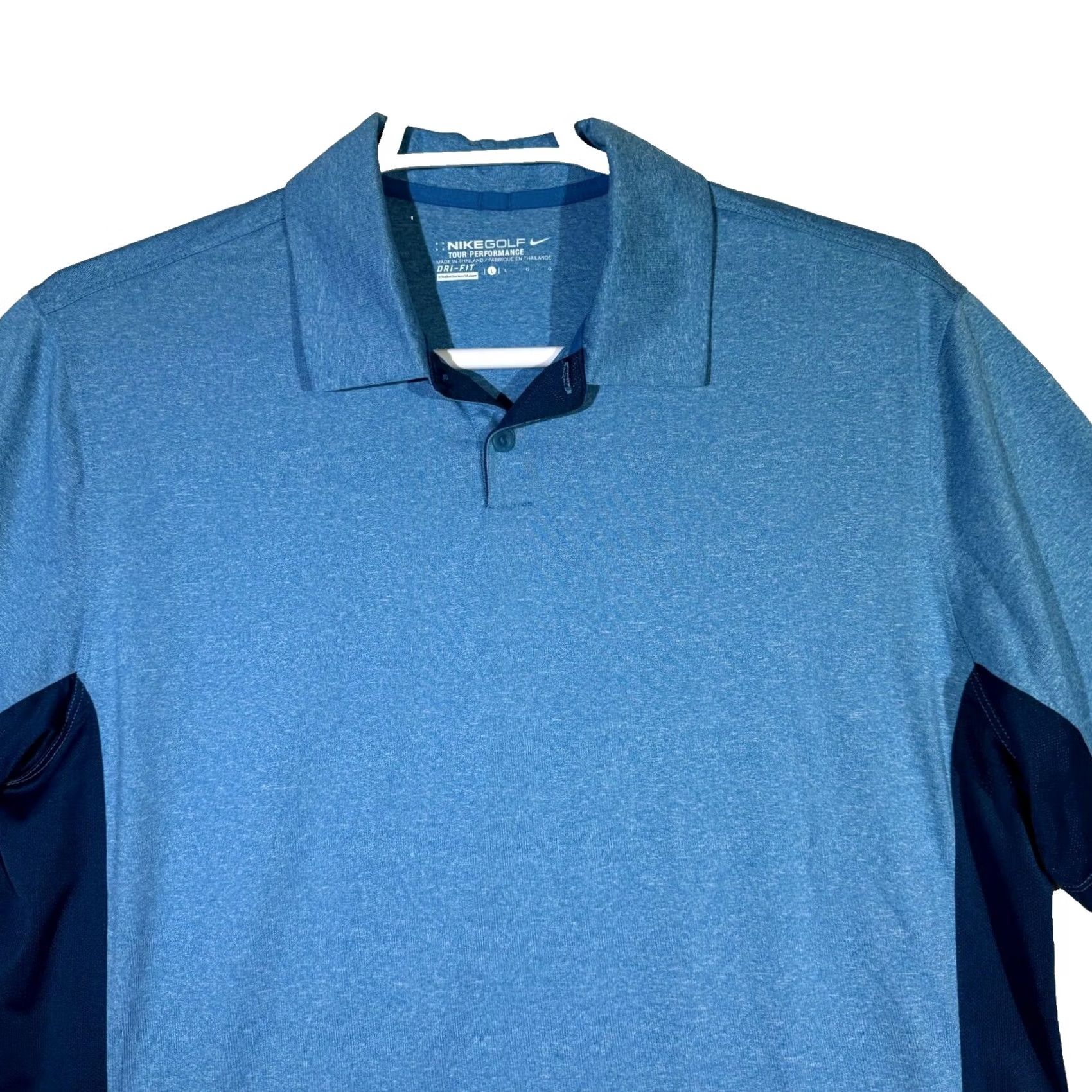 Nike Nike Golf Polo Shirt Men's L Navy Blue Dri-Fit Polyester Tour Performance Size US L / EU 52-54 / 3 - 5 Thumbnail
