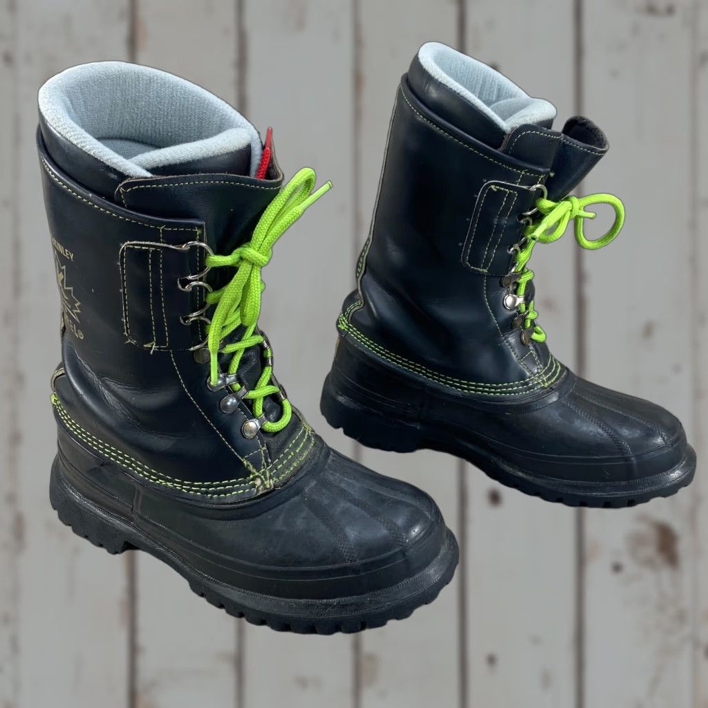 SOREL Mt. McKinley Kaufman Black Insulated Heavy Duty Winter Snow Boots Size 6