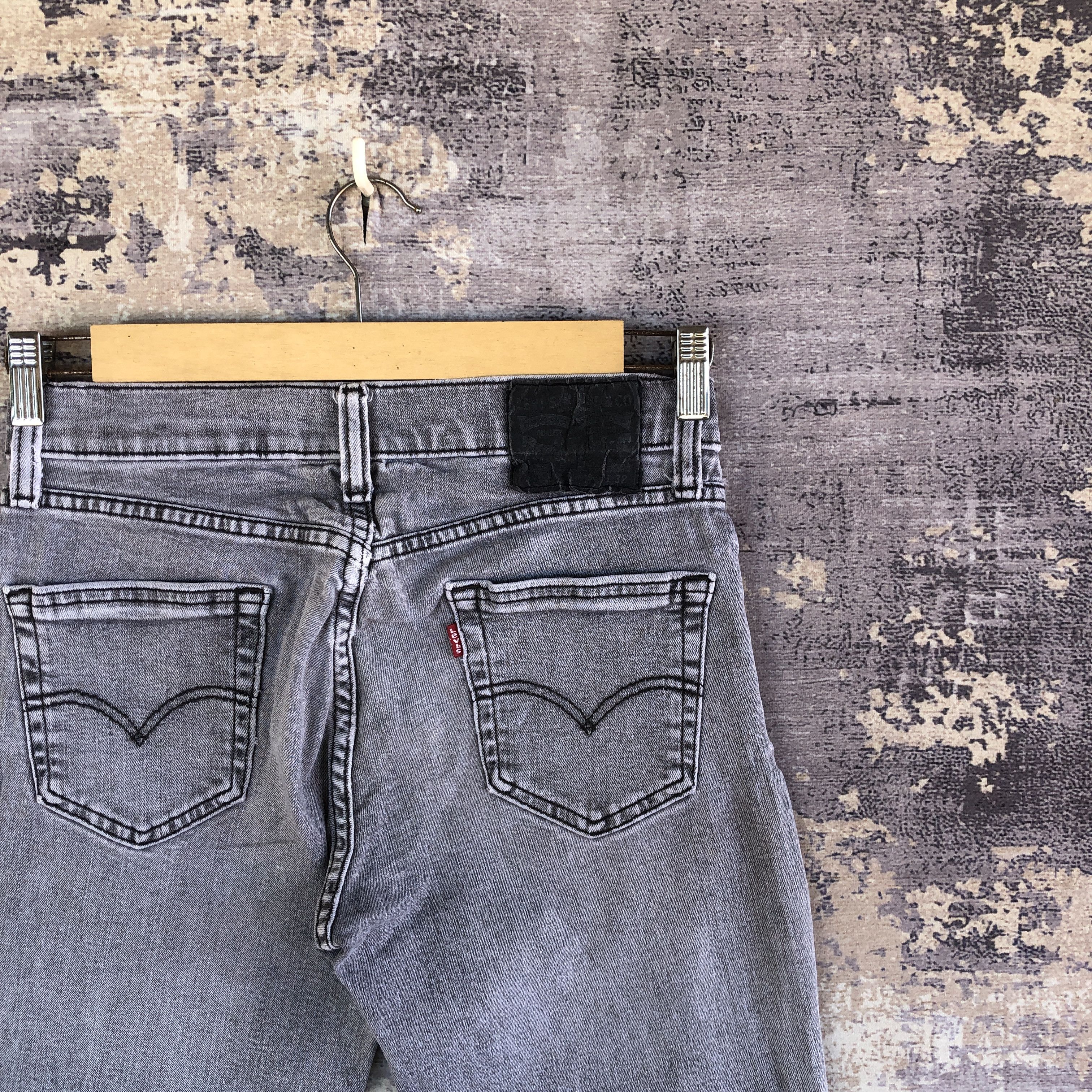 Vintage Levis 511 Faded Black Jeans Levi's Ash Gray Denim