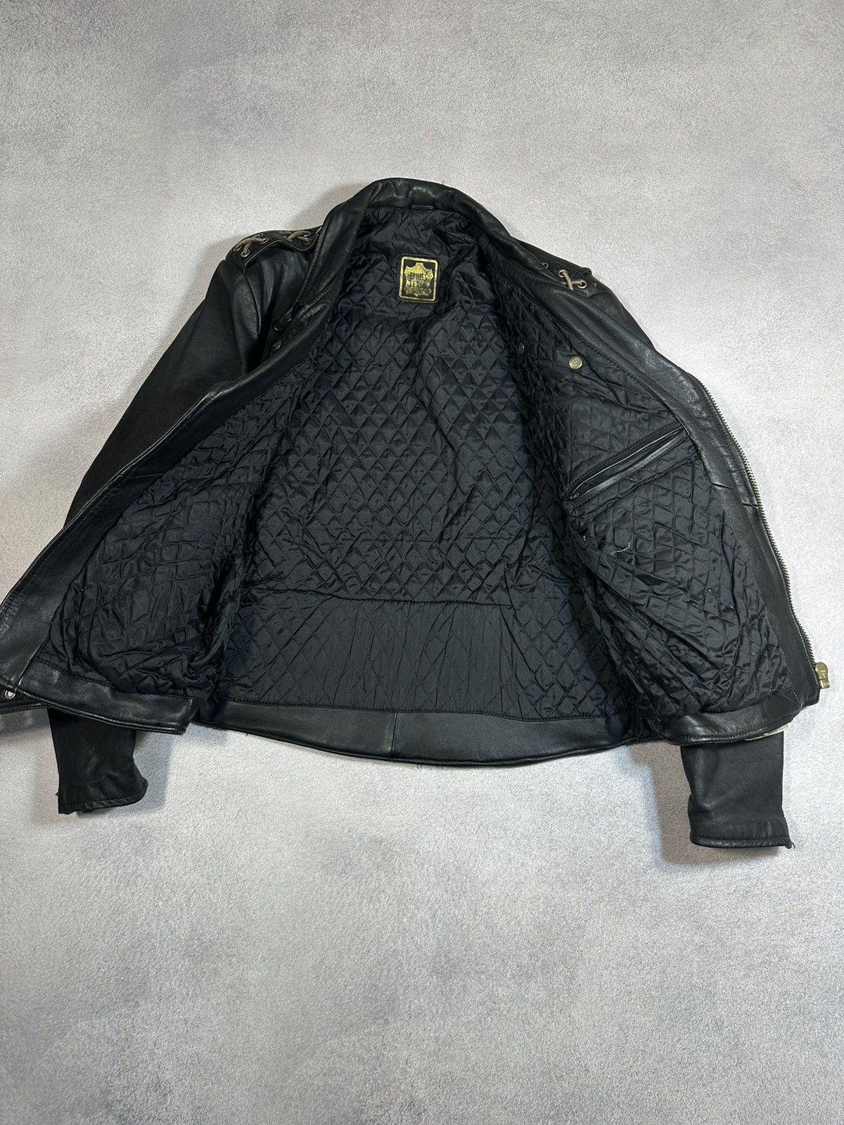 Other Vintage IXS Men’s Moto Heavy Lace-up Leather Jacket Sz M Size US M / EU 48-50 / 2 - 8 Thumbnail