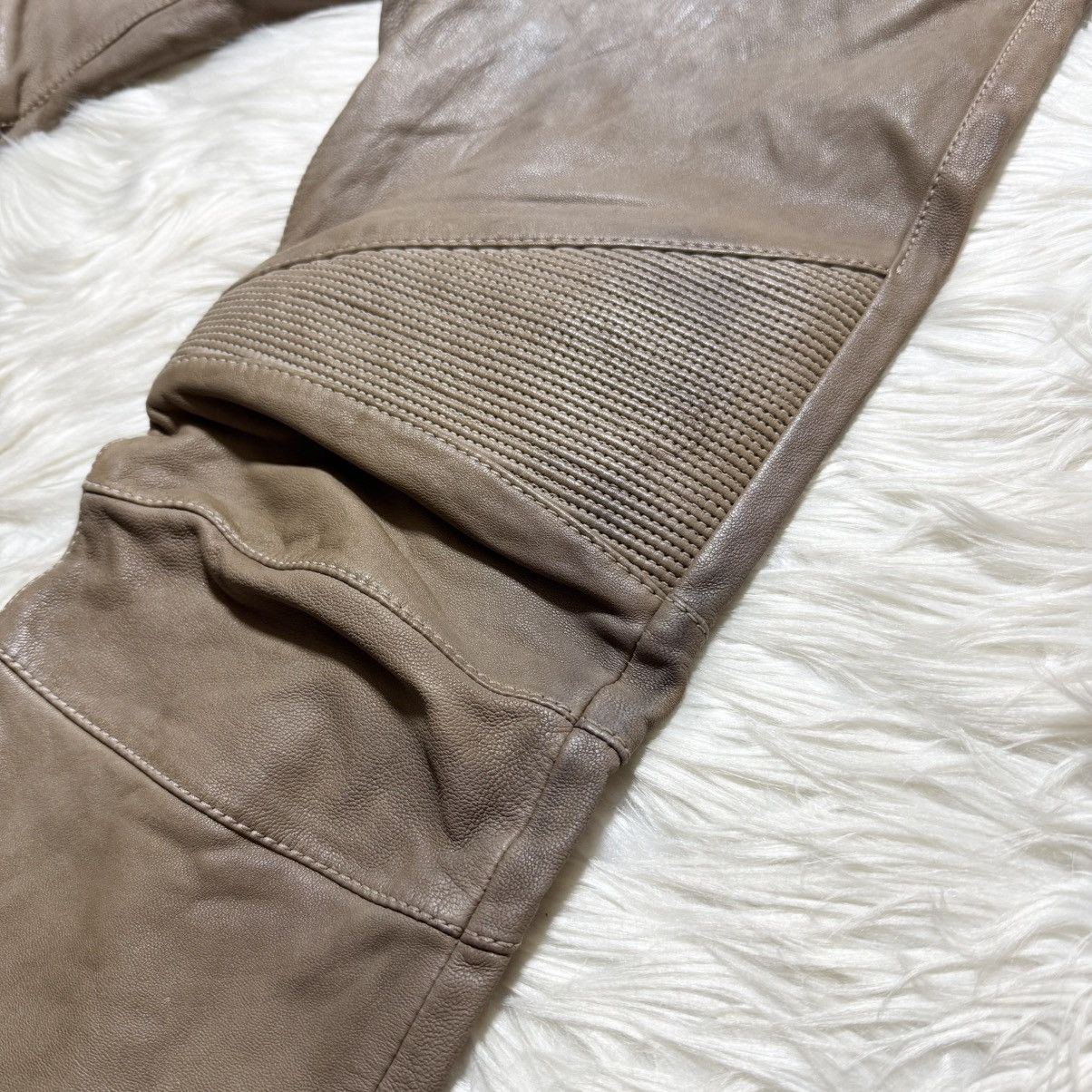 Balmain collection model, Balmain Homme leather biker pants Size US 32 / EU 48 - 16 Thumbnail