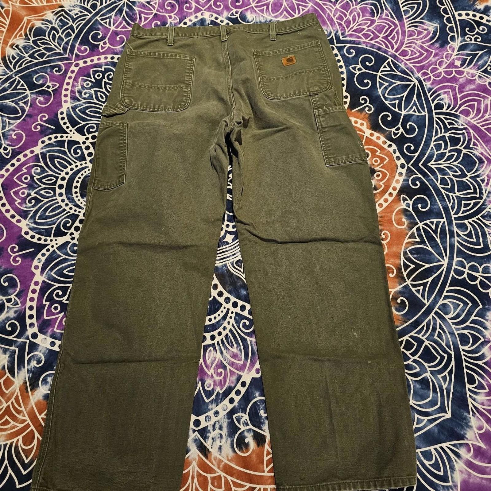 Carhartt Carhartt Men's Green Work Pants Size US 38 / EU 54 - 7 Thumbnail
