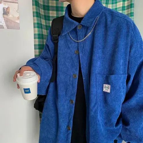 Japanese Brand Streetwear style blue corduroy button up Size US XL / EU 56 / 4 - 3 Thumbnail