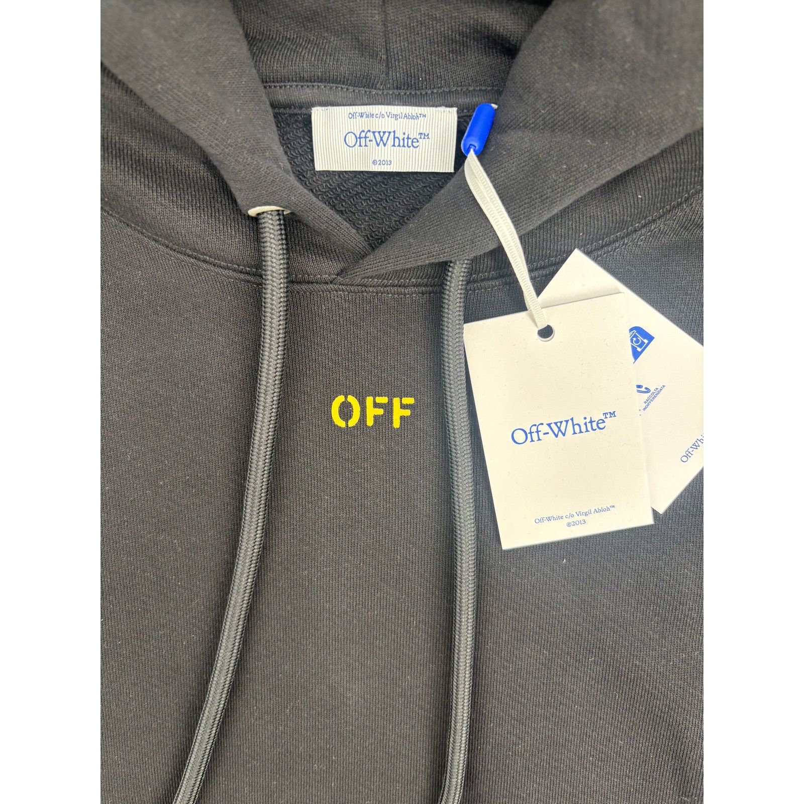 Off-White OFF-WHITE "Sprayed Arrows" Black & Yellow Hoodie Size Large Size US L / EU 52-54 / 3 - 5 Thumbnail