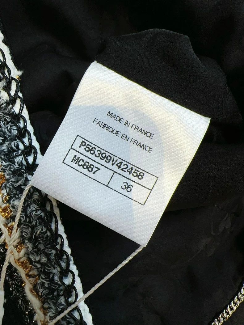 Chanel Chanel Black Plaid Gold Trim Knit Jacket Size XS / US 0-2 / IT 36-38 - 6 Thumbnail