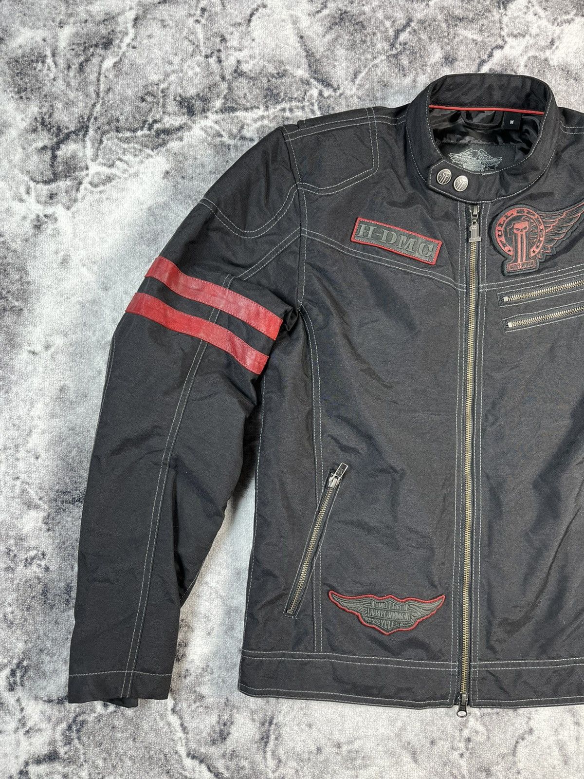 Harley Davidson Harley Davidson Biker Jacket Black Red Moto Racing M Size US M / EU 48-50 / 2 - 2 Thumbnail