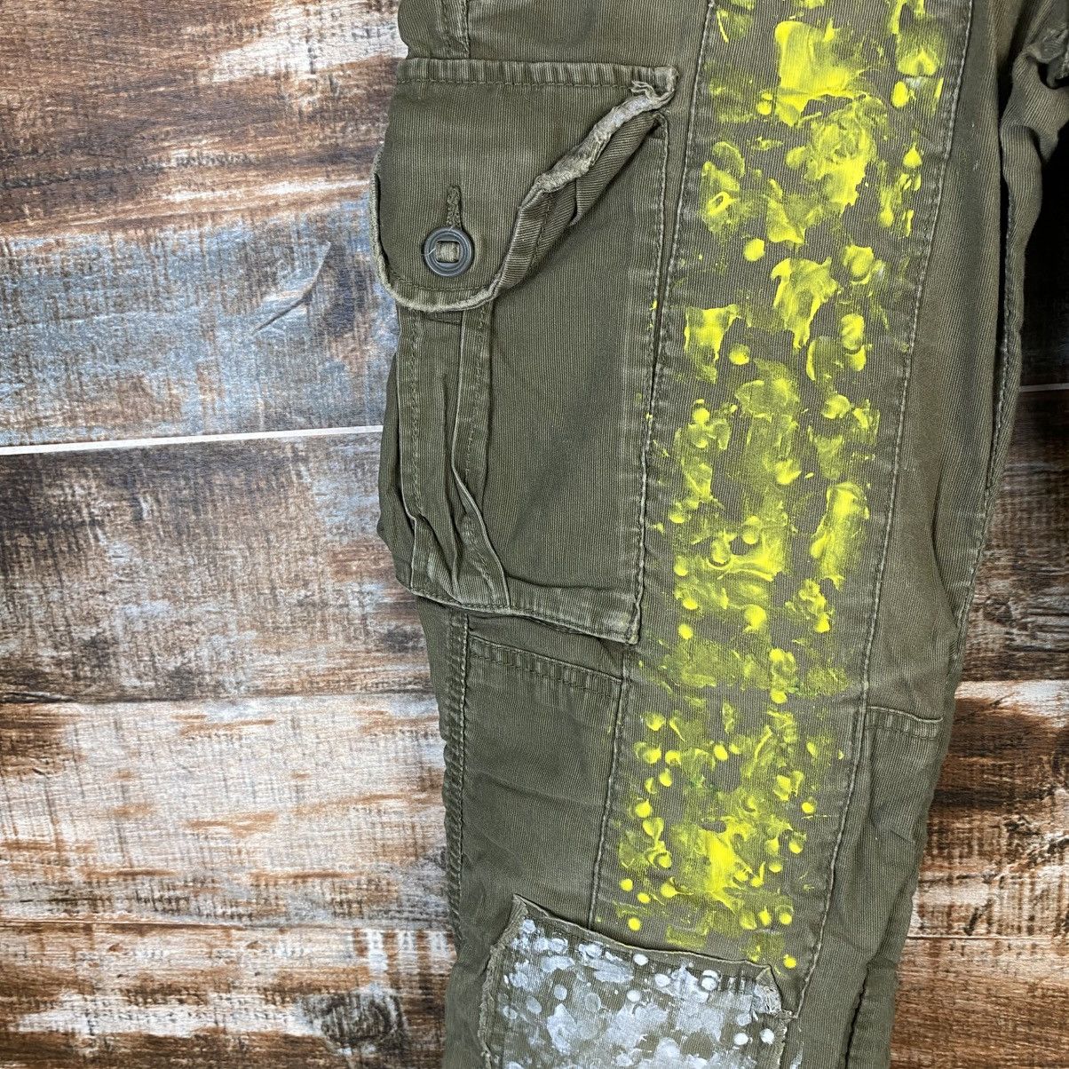 Japanese Brand DL Back Number Green Cargo Multipocket Pants #C1204 Size US 28 / EU 44 - 10 Thumbnail