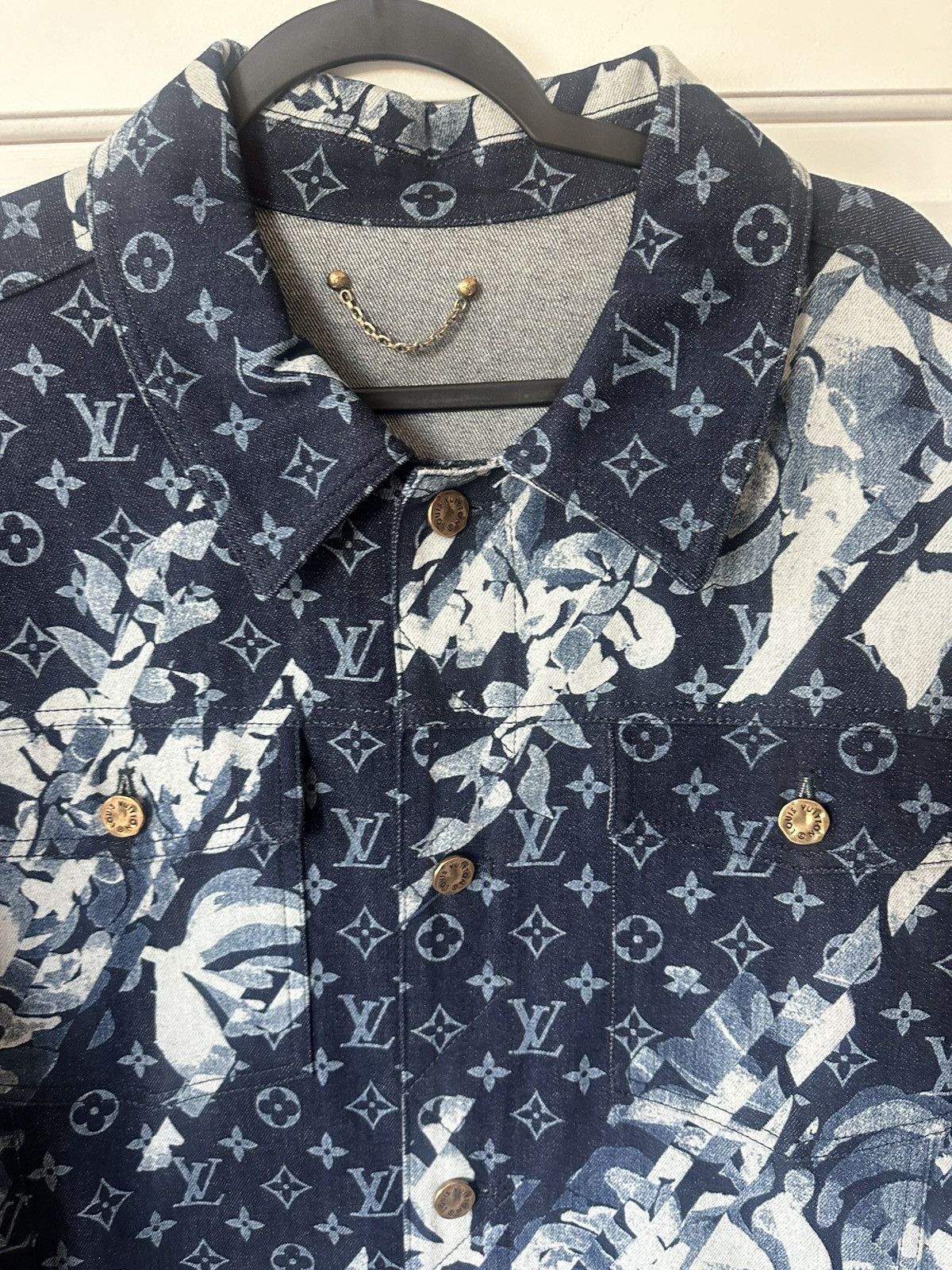 Louis Vuitton Louis Vuitton Monogram Printed Denim Jacket (Indigo) Size US L / EU 52-54 / 3 - 6 Thumbnail