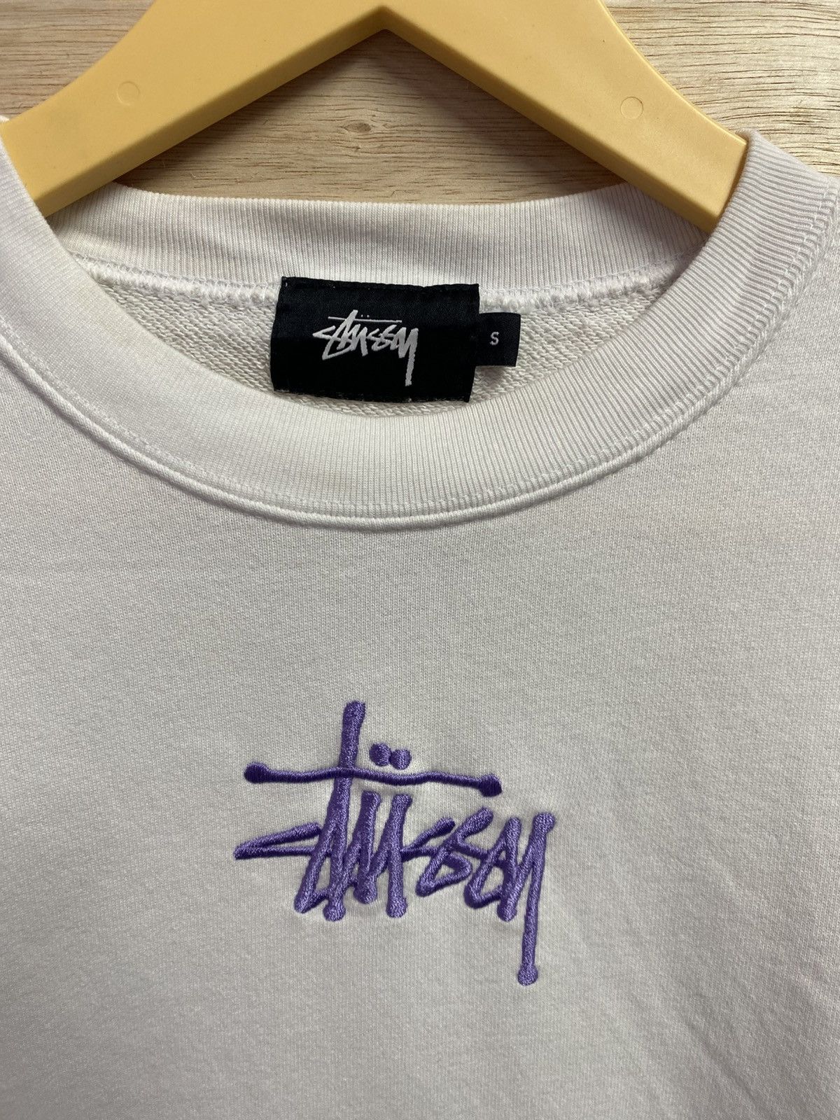 Stussy Stüssy Basic Crew sweatshirt in white Size S / US 4 / IT 40 - 2 Thumbnail