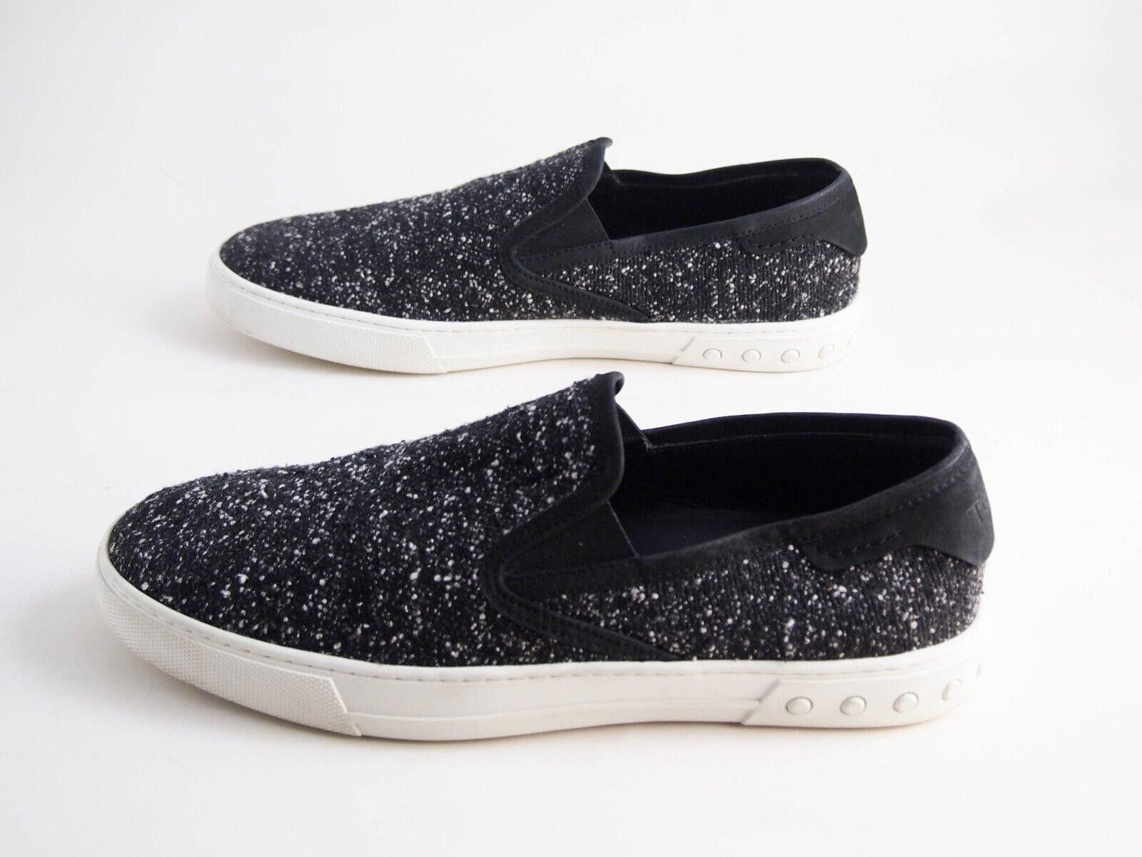 Tod's Tod's Slip Ons Sneakers Black Leather Textile US 8 EU 41 Size US 8 / EU 41 - 2 Thumbnail