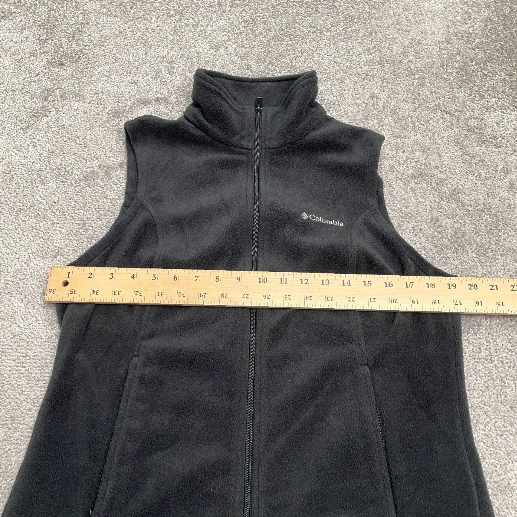 Vintage Columbia Vest Womens Medium Black Full Zip Fleece Pockets Benton Springs Outdoor Shirt? Size M / US 6-8 / IT 42-44 - 7 Thumbnail