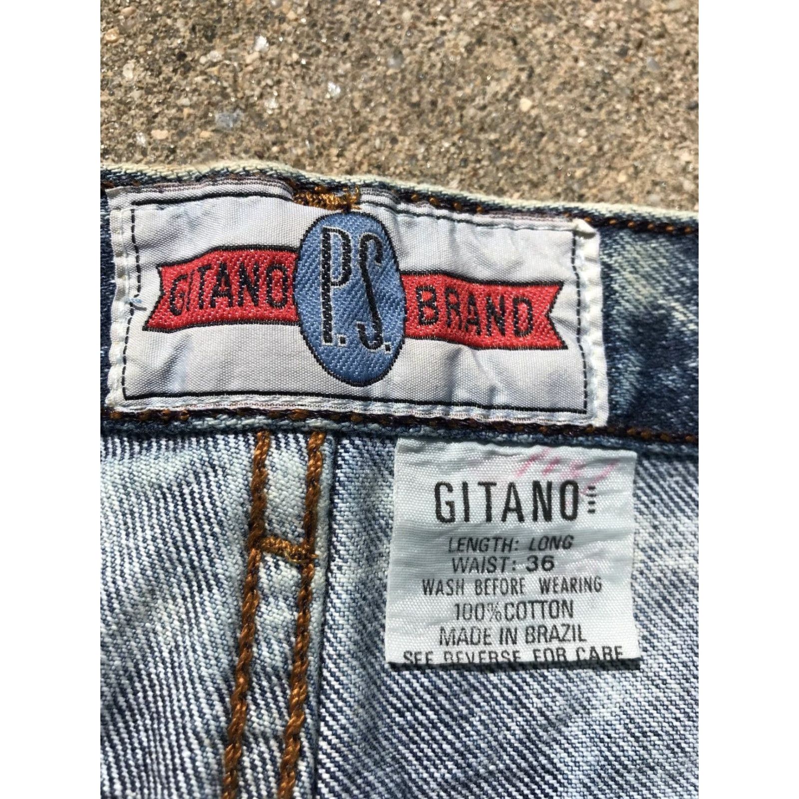 Vintage VINTAGE Gitano Acid Wash Jeans Mens 36x32.5 Regular Fit Distressed 90s Size US 36 / EU 52 - 2 Thumbnail