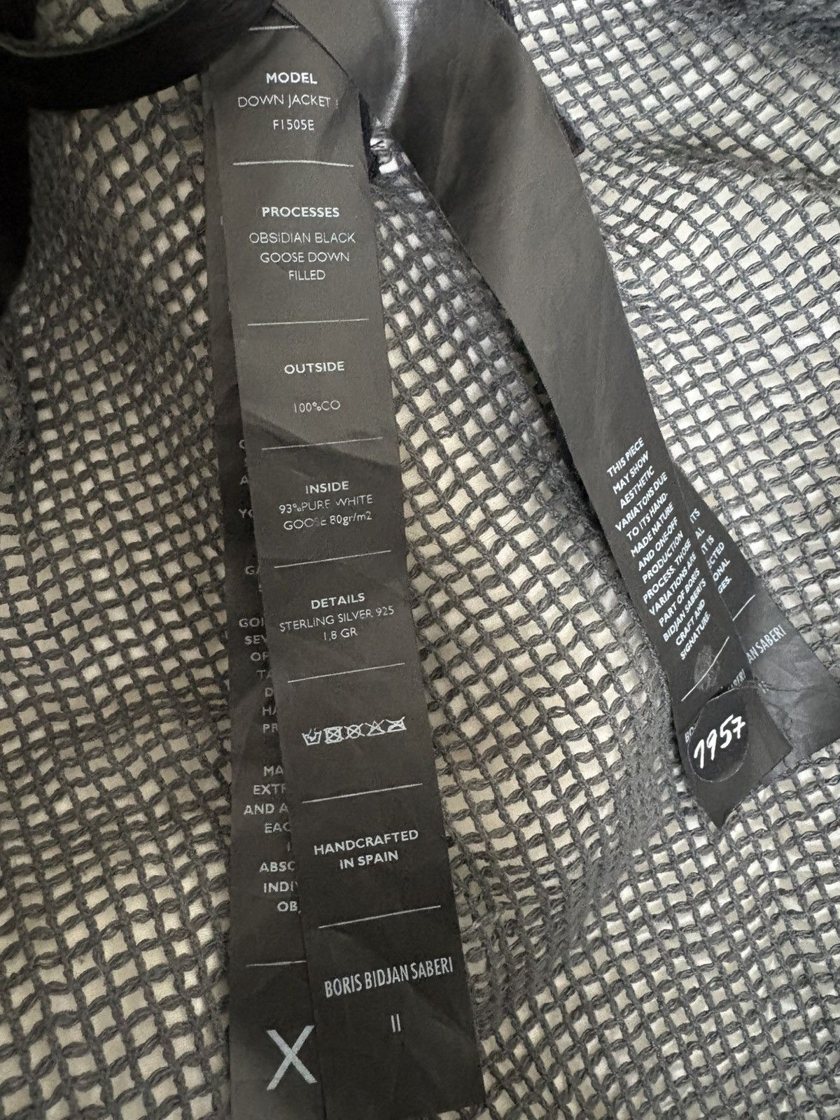 Boris Bidjan Saberi Boris Bidjan Saberi AW17 Anchorism Down Jacket 1 F1505E Size US XL / EU 56 / 4 - 9 Thumbnail