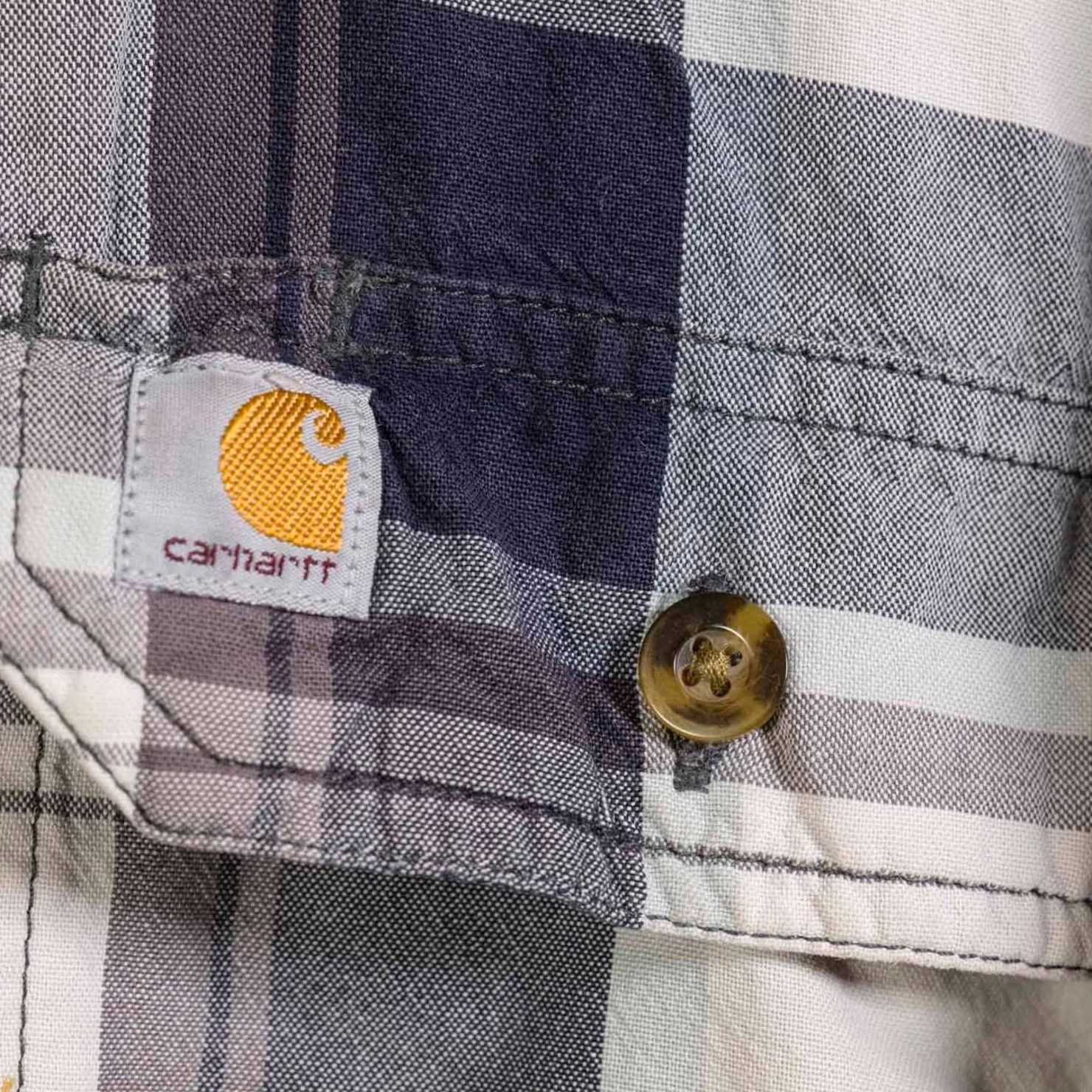 Carhartt Carhartt Mens Blue & White Plaid Long Sleeve Shirt L Size US L / EU 52-54 / 3 - 3 Thumbnail