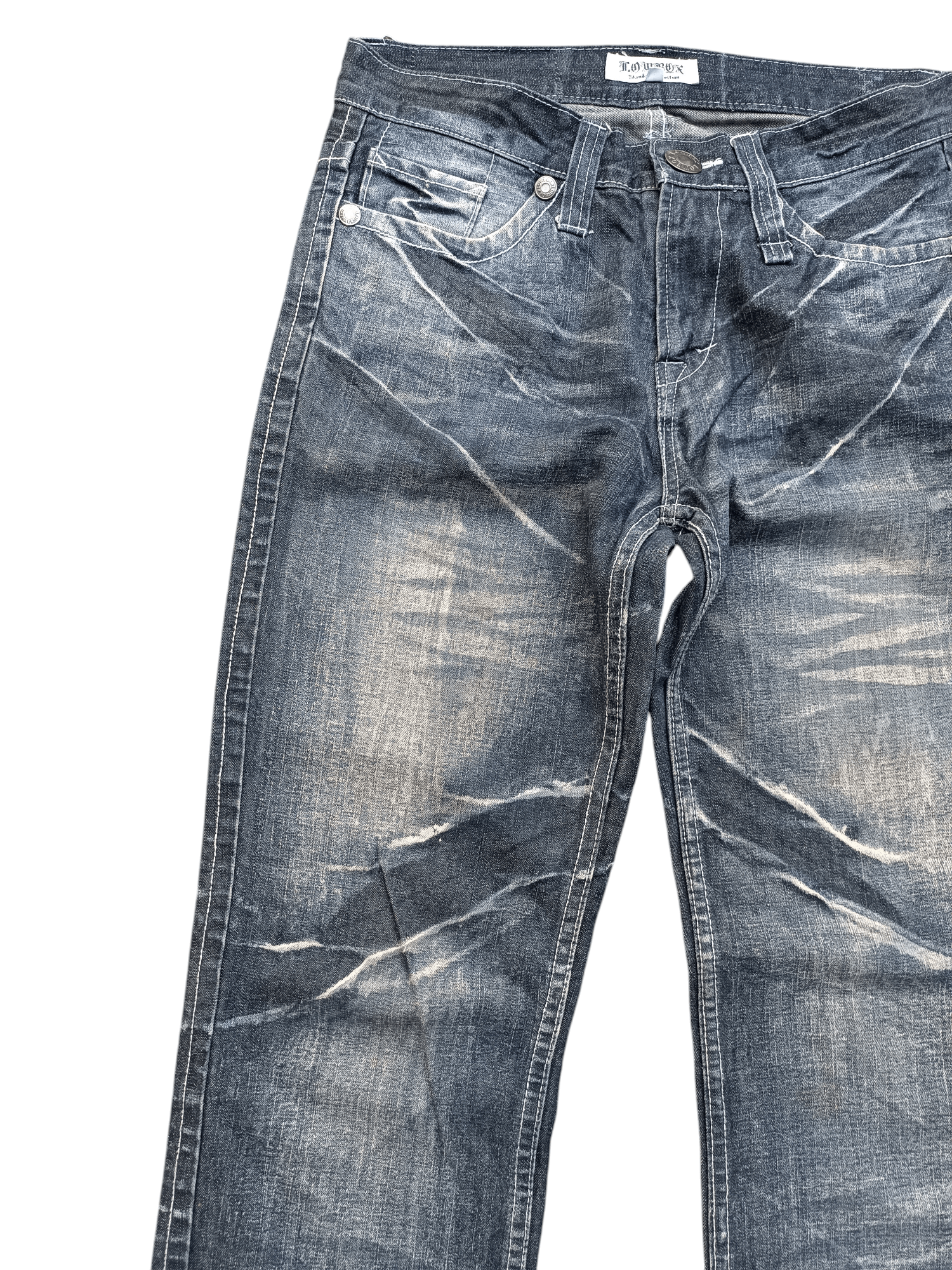 Japanese Brand RARE 🇯🇵 LOWBOX 🇯🇵 Seditionaries Acid Wash Whiskers Jeans Size US 30 / EU 46 - 4 Thumbnail