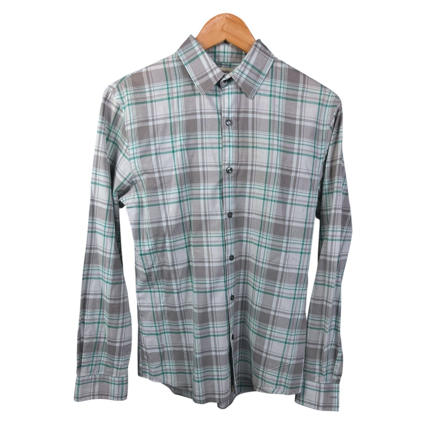Whyred Men's Whyred Green Plaid Shirt Size EU 44 (US S) $72 Retail Size US S / EU 44-46 / 1 - 1 Thumbnail