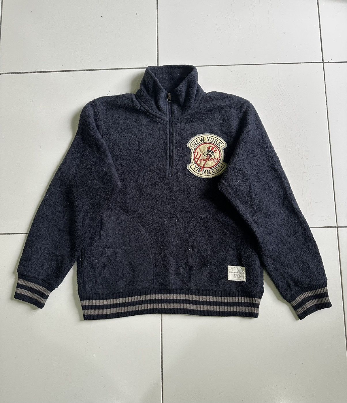 Other Vintage Major Baseball Fleece half zip Dark blue Size US L / EU 52-54 / 3 - 1 Thumbnail