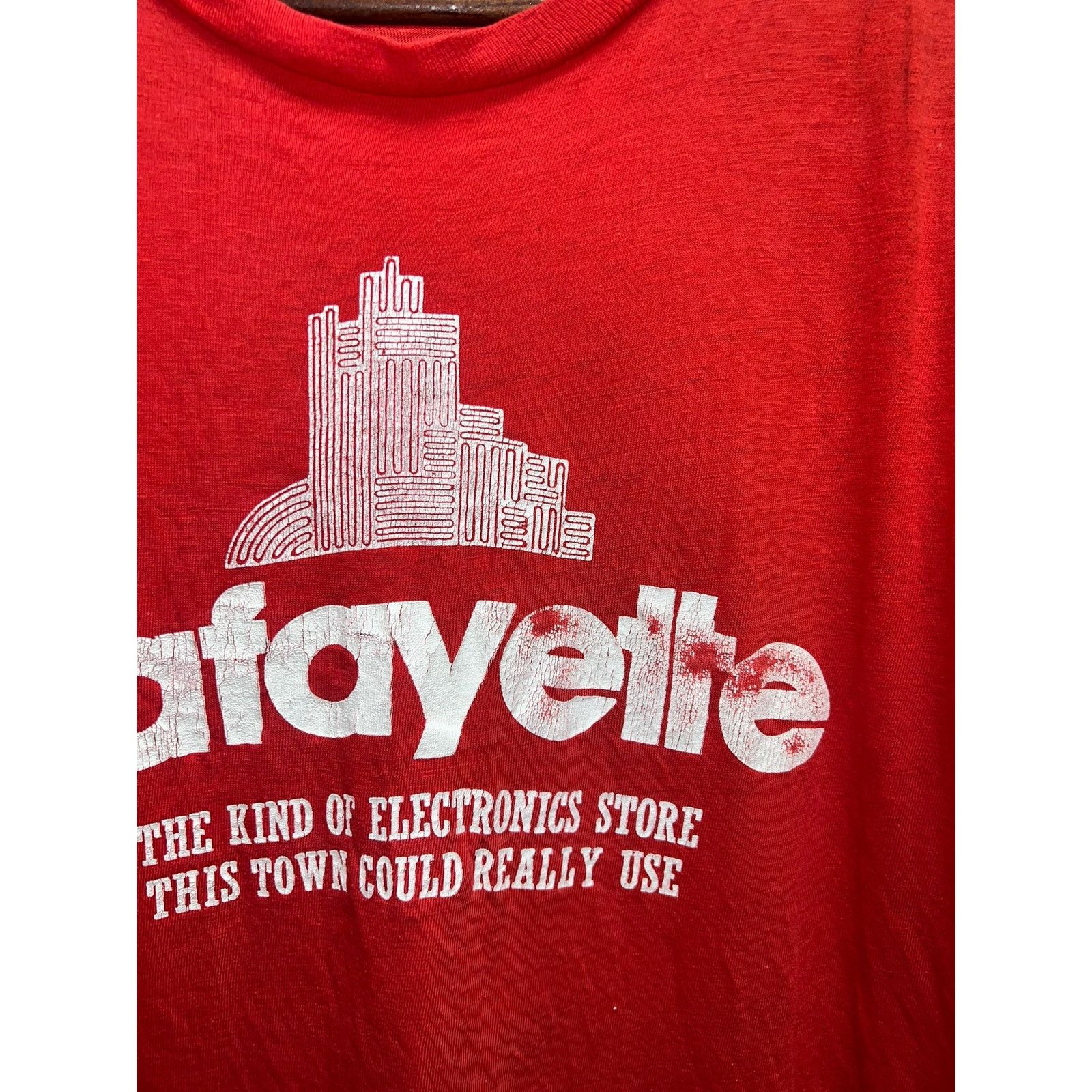Vintage Vintage Lafayette Electronics Shirt Red 80s 1980s Tee VTG M Size US M / EU 48-50 / 2 - 4 Thumbnail