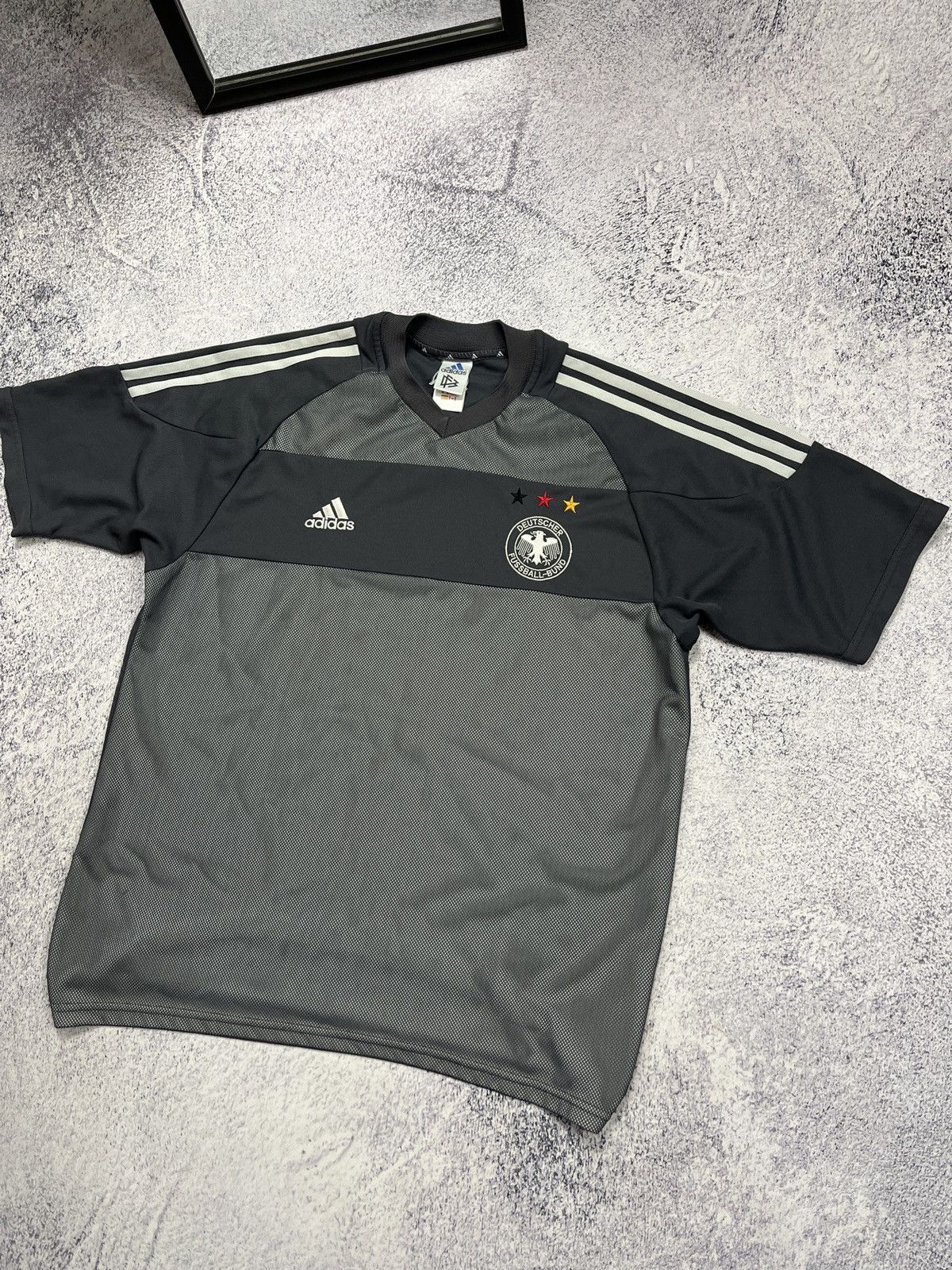 Vintage Rare Vintage 2002 Germany World Cup Away Soccer Jersey Shirt Size US L / EU 52-54 / 3 - 3 Thumbnail