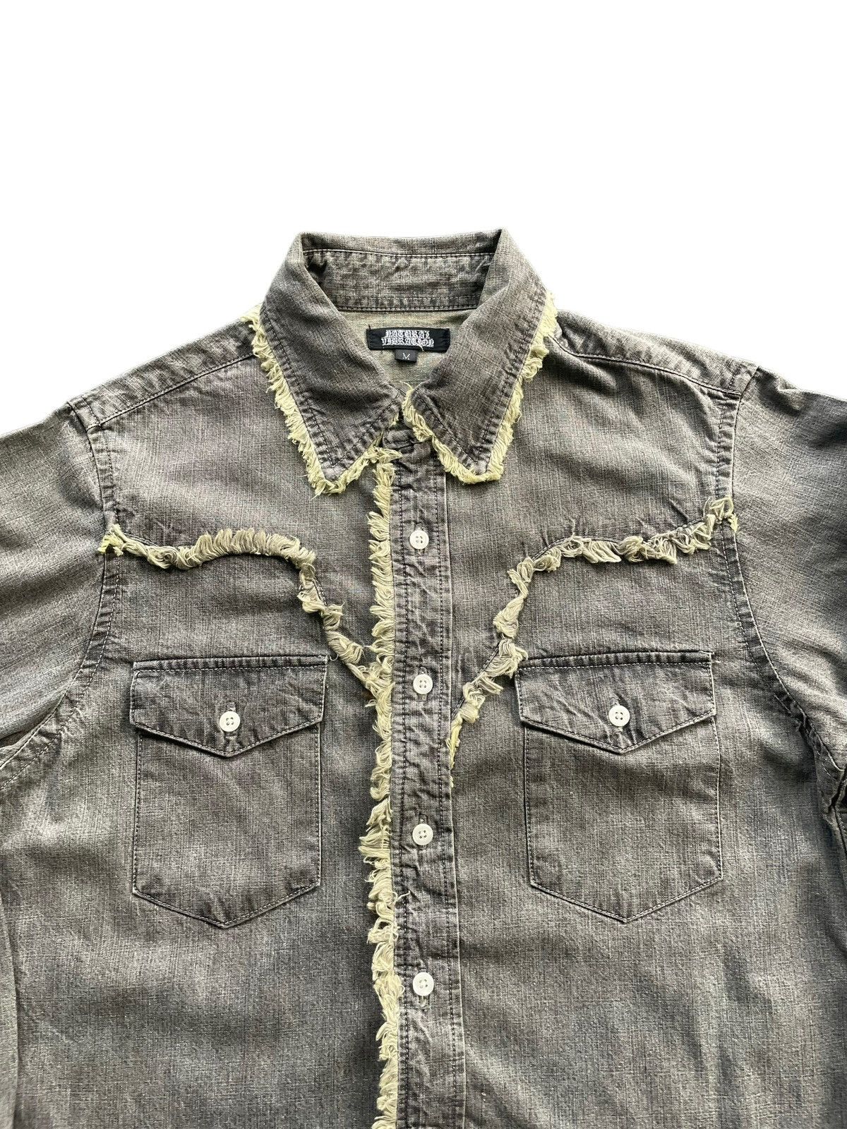 Japanese Brand Japanese Lateral Vibration Western Denim Shirt Size US M / EU 48-50 / 2 - 3 Thumbnail