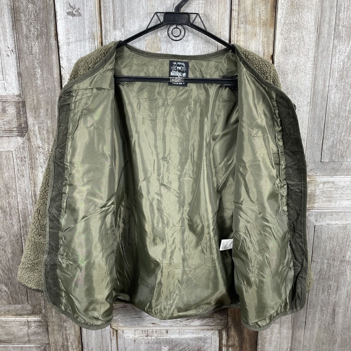 Japanese Brand × Vintage Vintage Natural Military Fleece Sherpa Jacket Size US M / EU 48-50 / 2 - 3 Thumbnail
