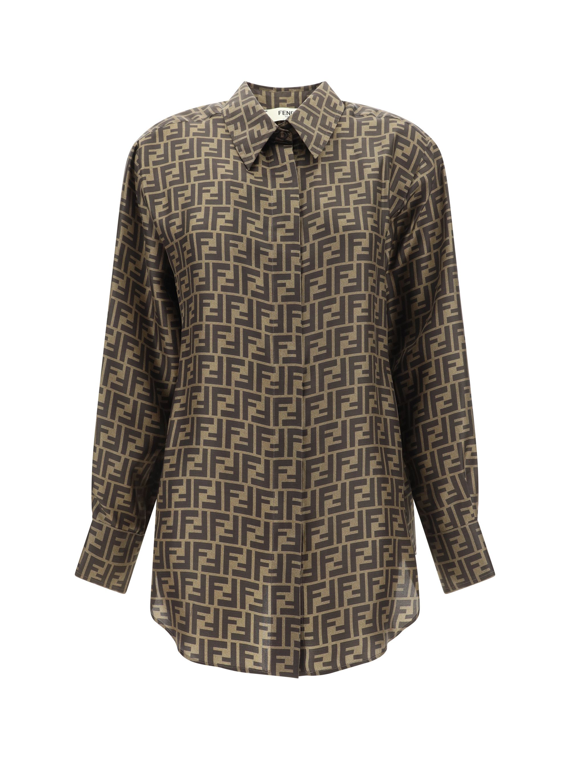 image of Fendi Twill Shirt, Women's (Size Small)